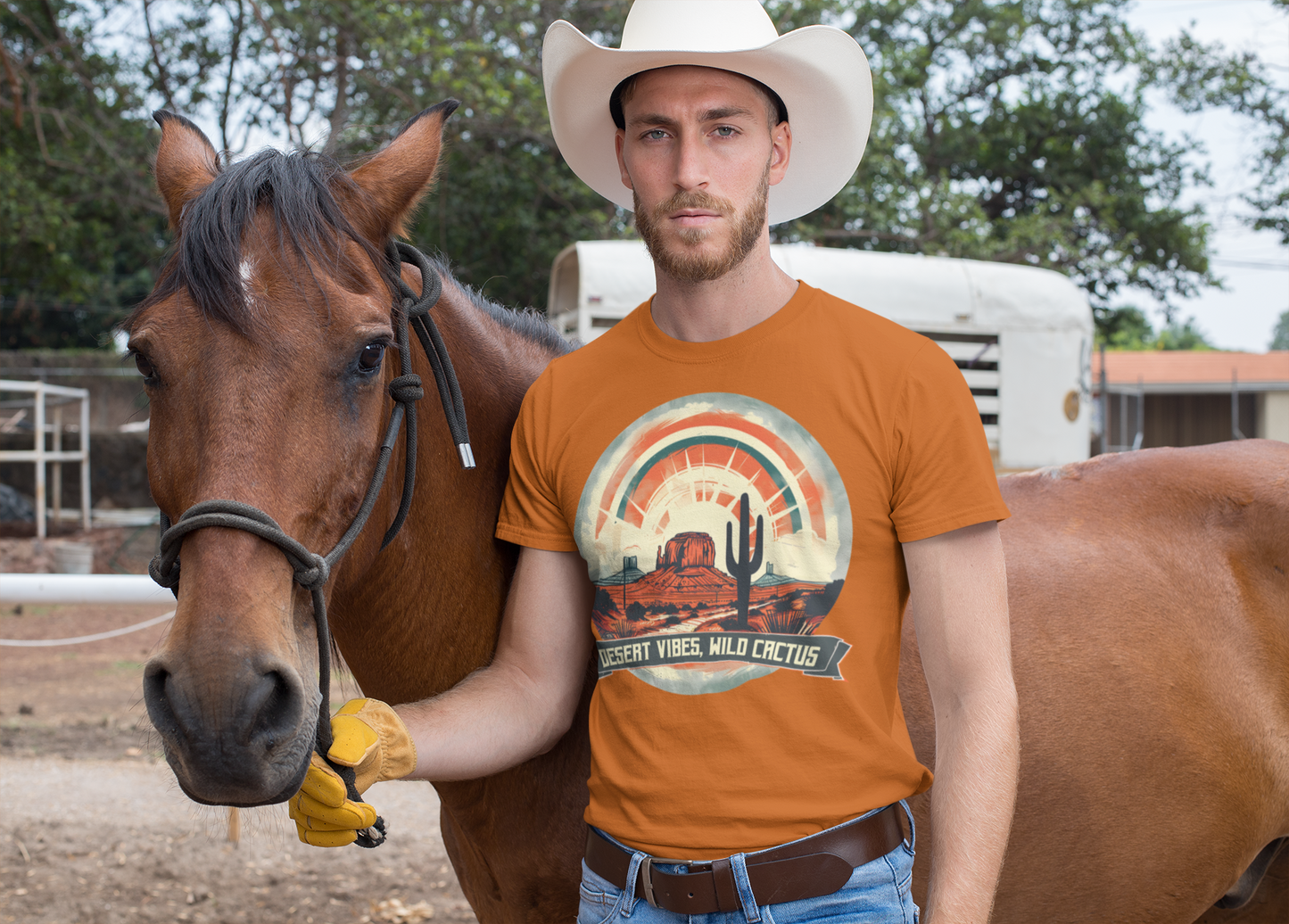 Unisex garment-dyed heavyweight t-shirt "Wild Cactus"