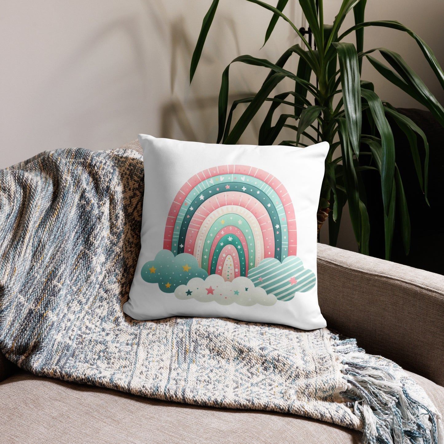 Basic Pillow "Mint Rainbow" 2.0