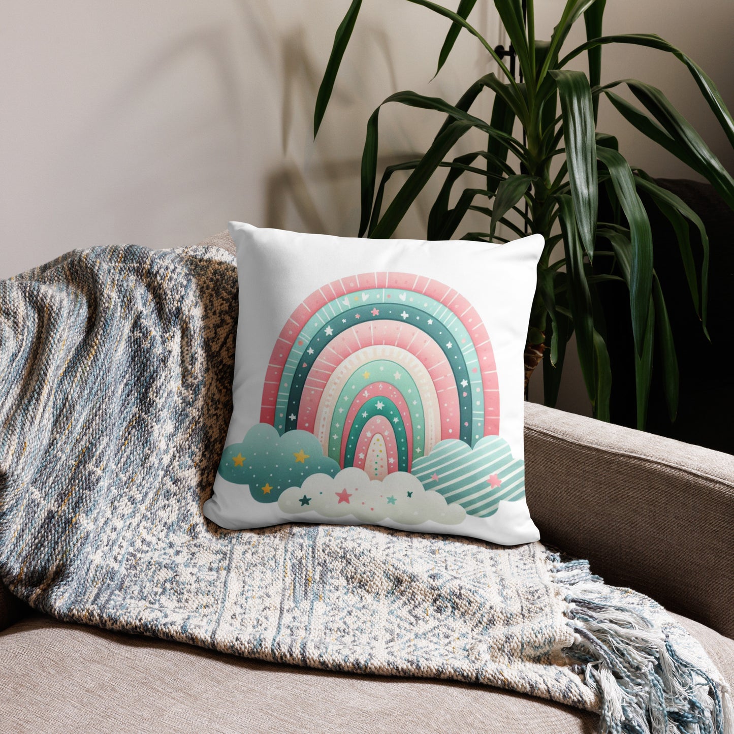 Basic Pillow "Mint Rainbow" 2.0