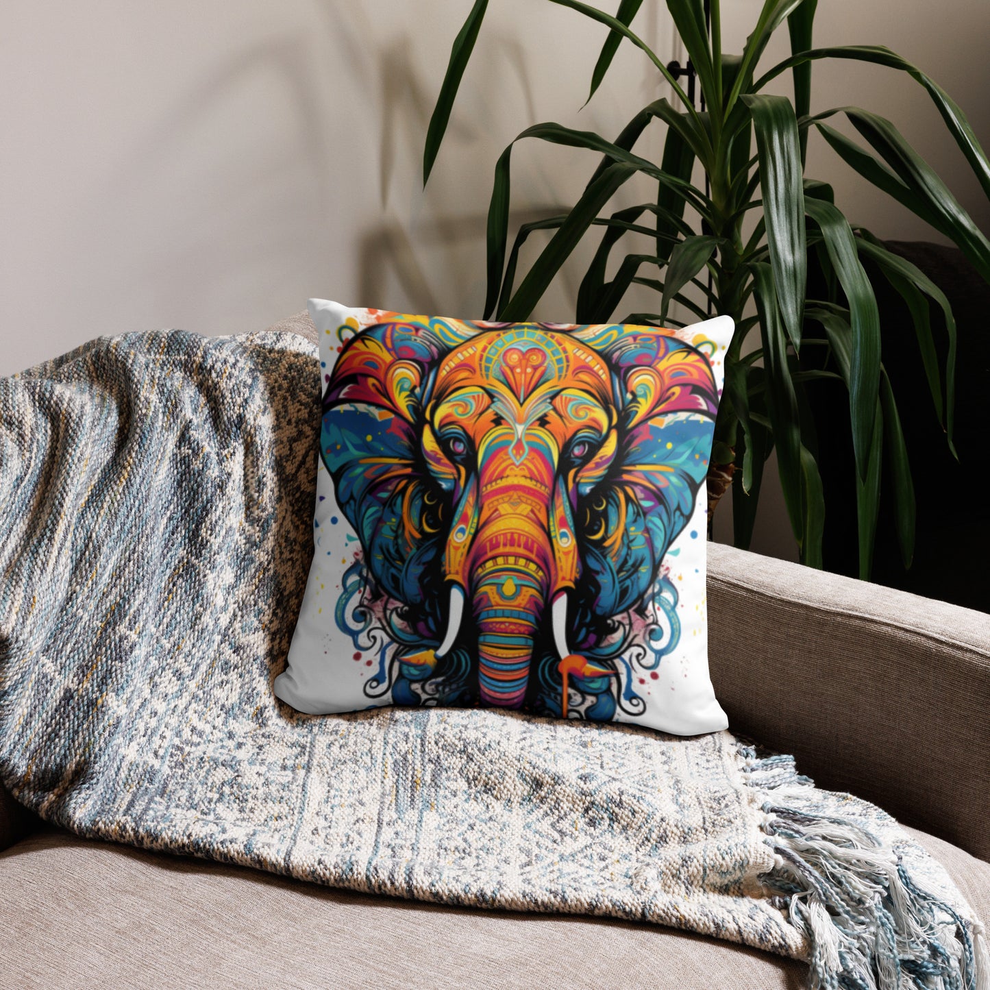 Basic Pillow "Boho Elephant 02"