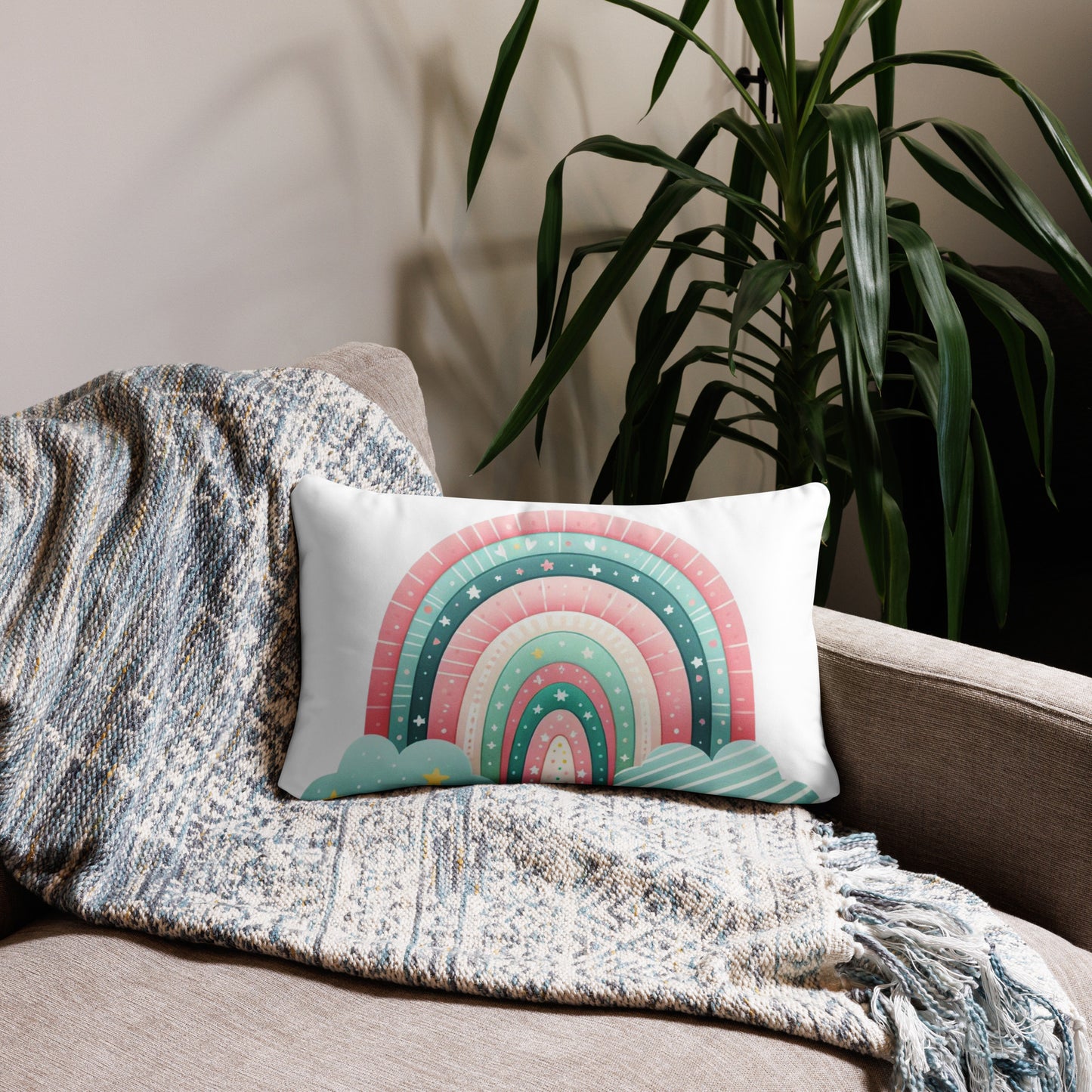 Basic Pillow "Mint Rainbow" 2.0