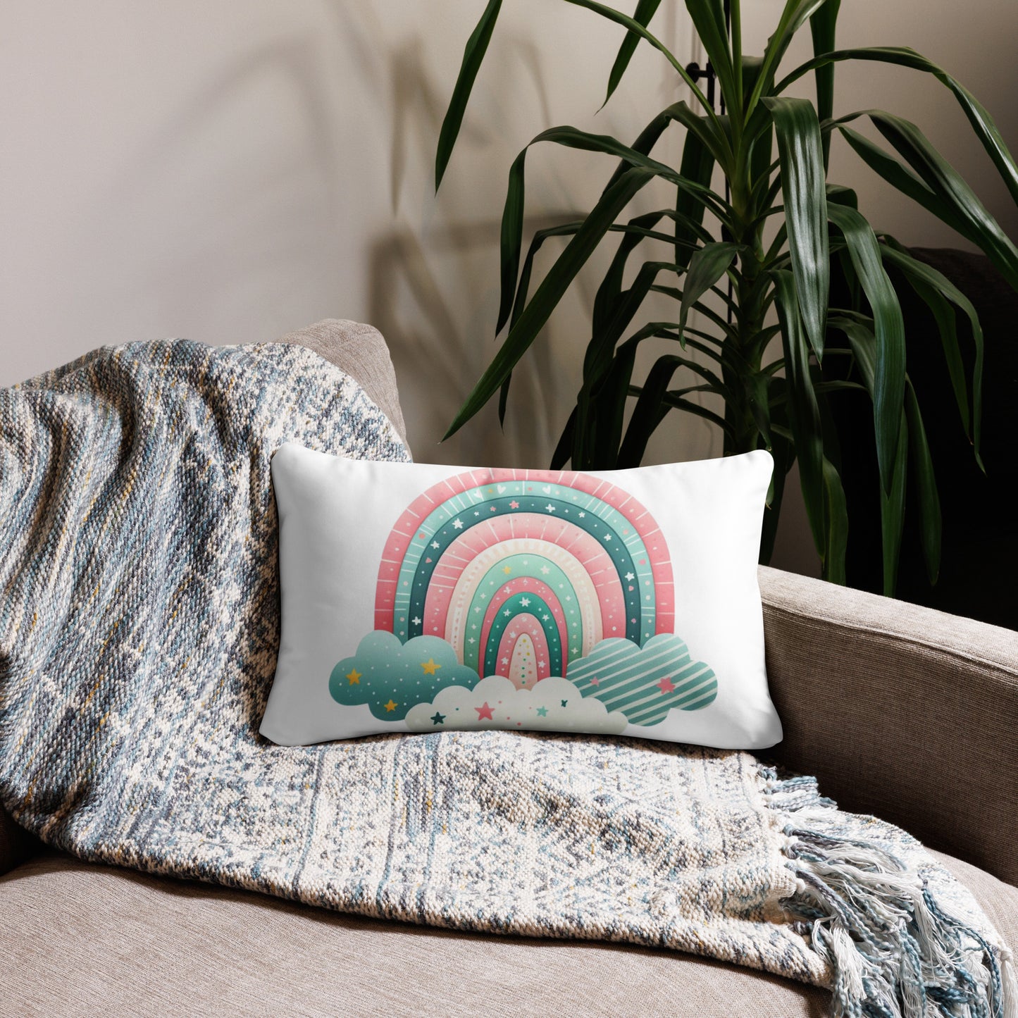 Basic Pillow "Mint Rainbow" 2.0