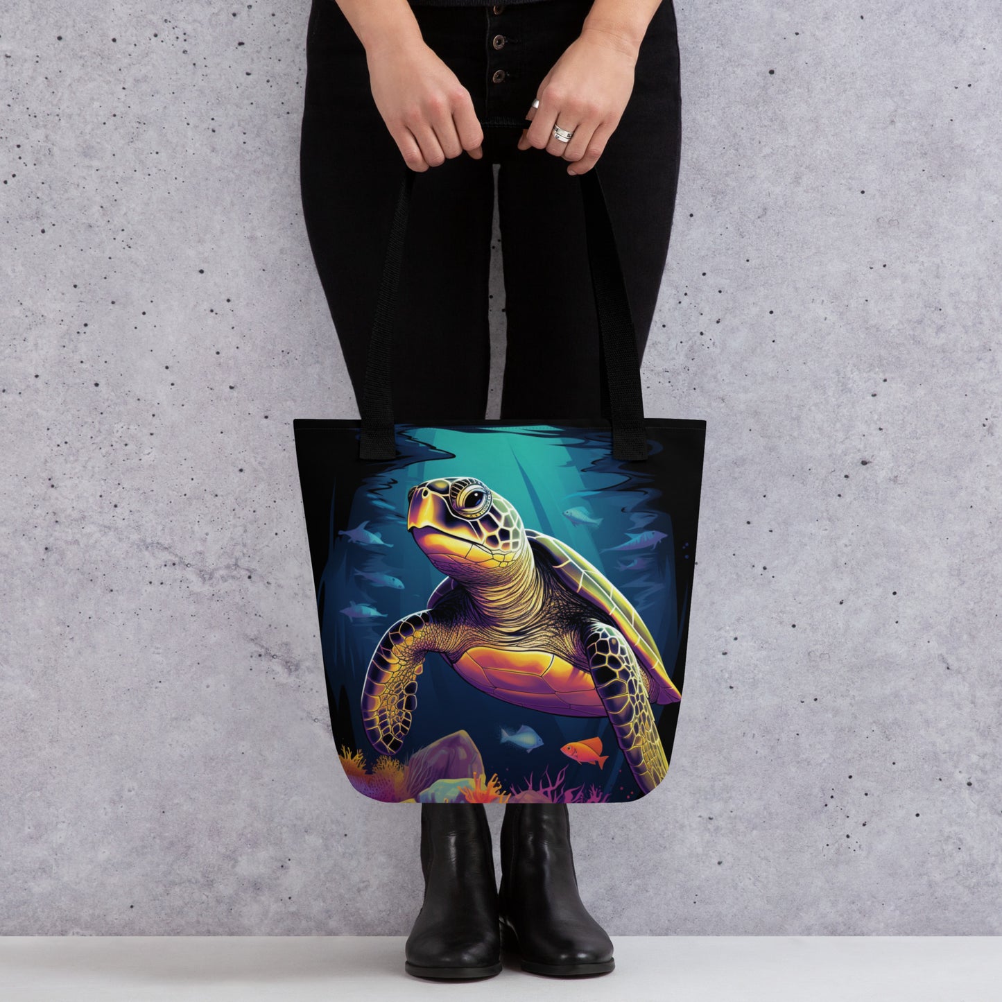 Tote bag Turtle Underwater Dreaming