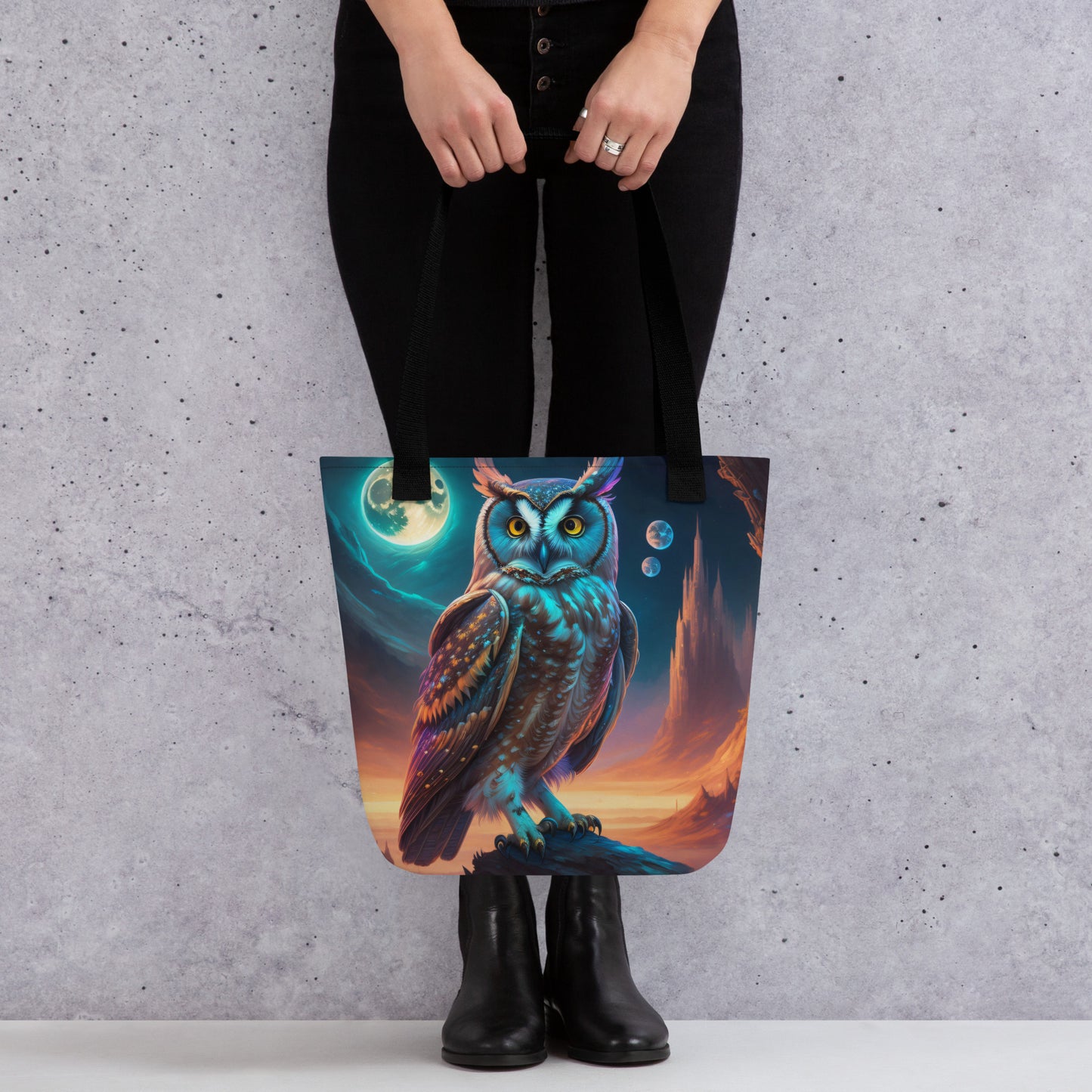 Tote bag Owl Long Earred