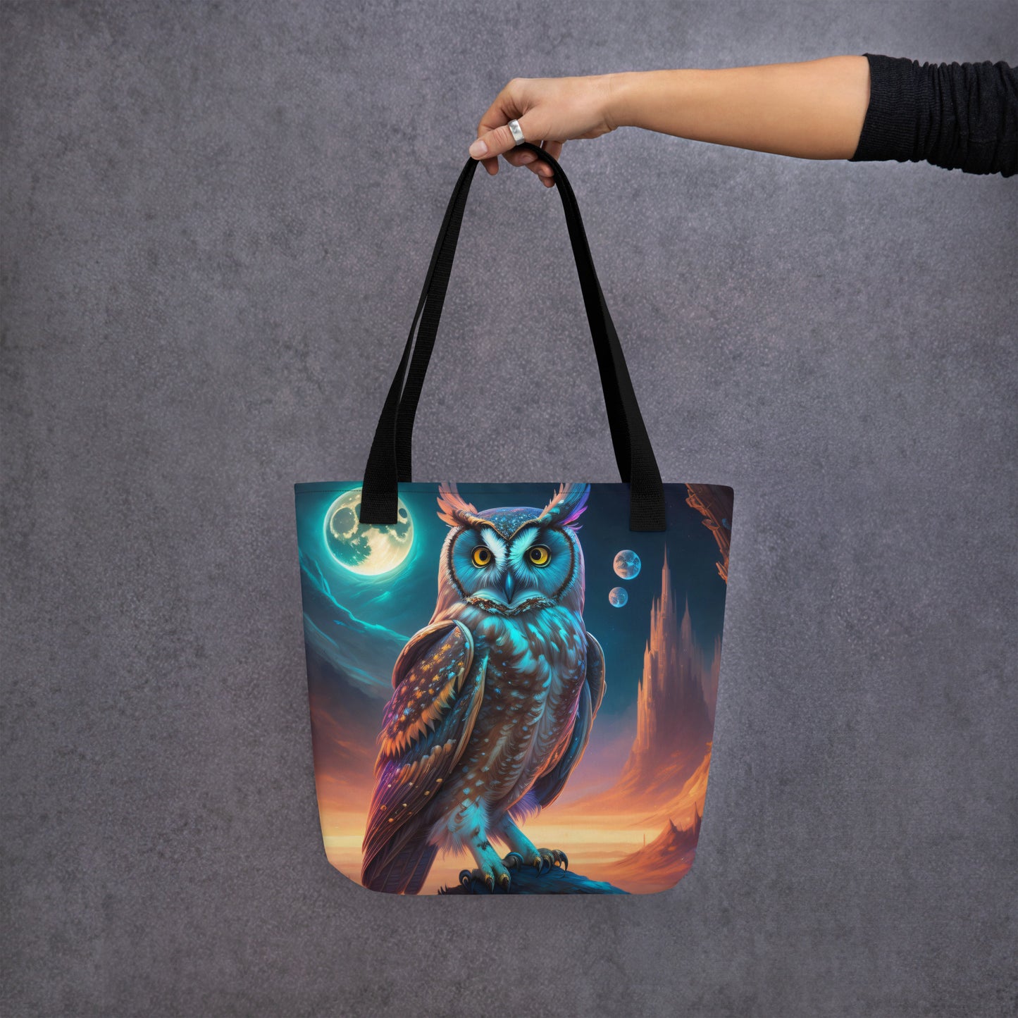 Tote bag Owl Long Earred