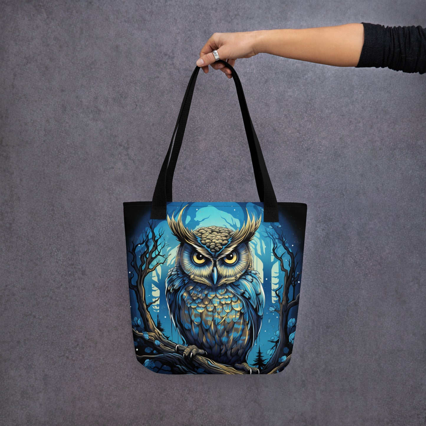 Tote bag Owl Midnight Blue