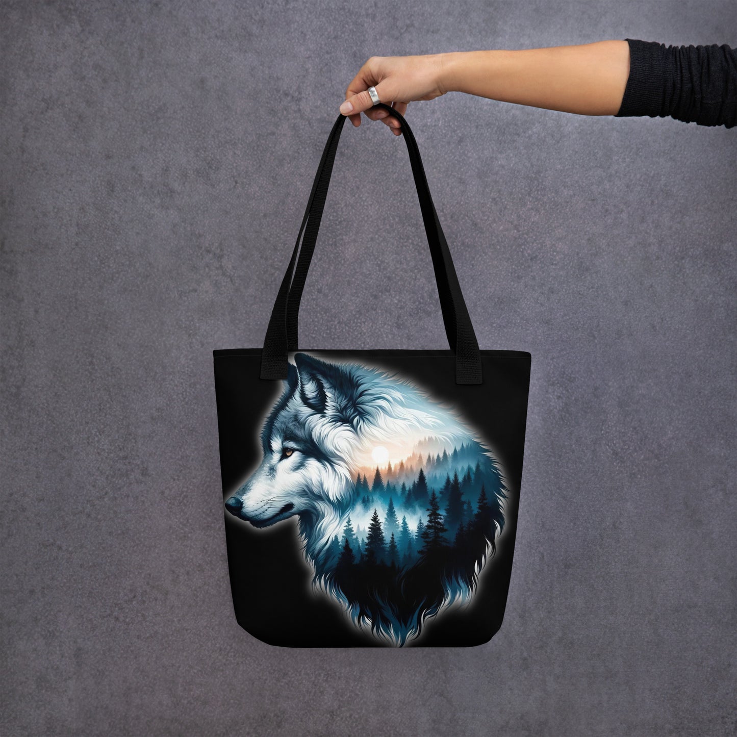 Tote bag Wolf  Dawn's First Light