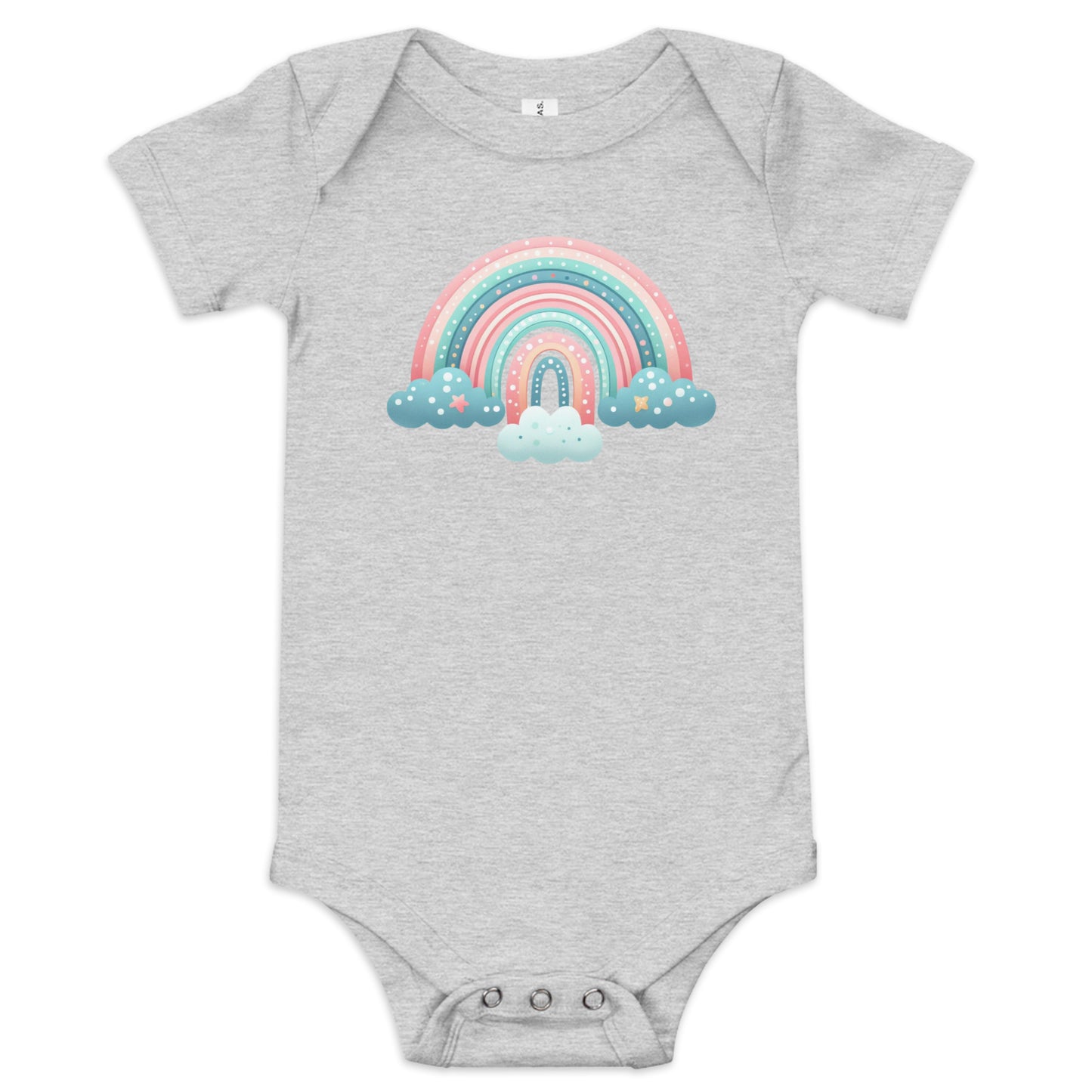 Baby Short Sleeve One Piece "Mint Rainbow" 1.0