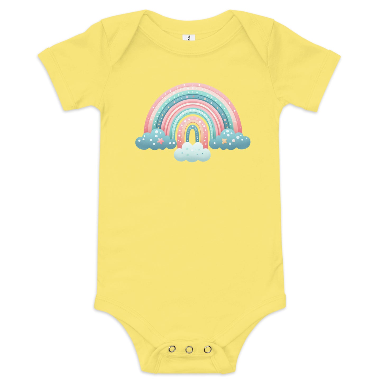 Baby Short Sleeve One Piece "Mint Rainbow" 1.0