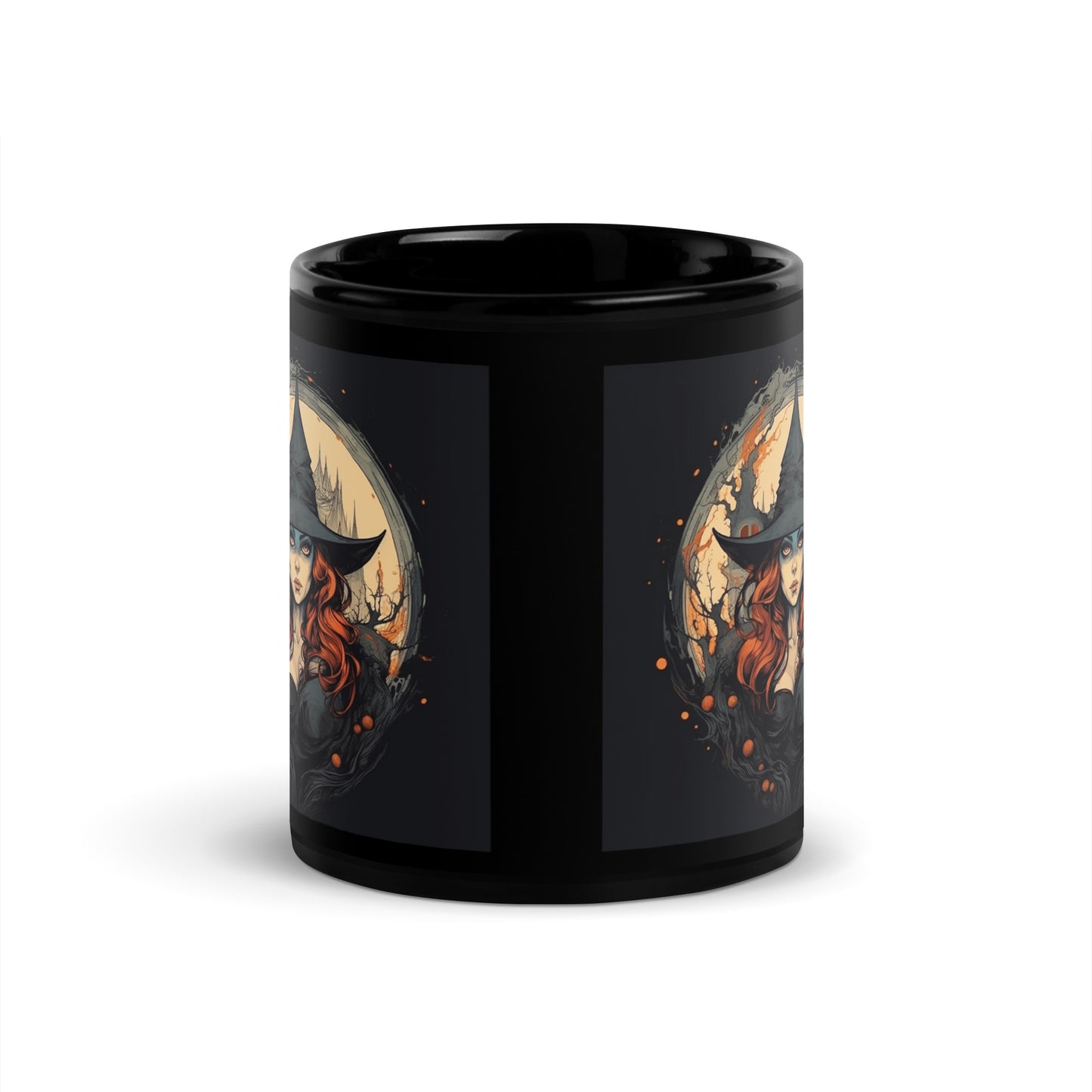 Halloween Witch #2 - Black Glossy Mug