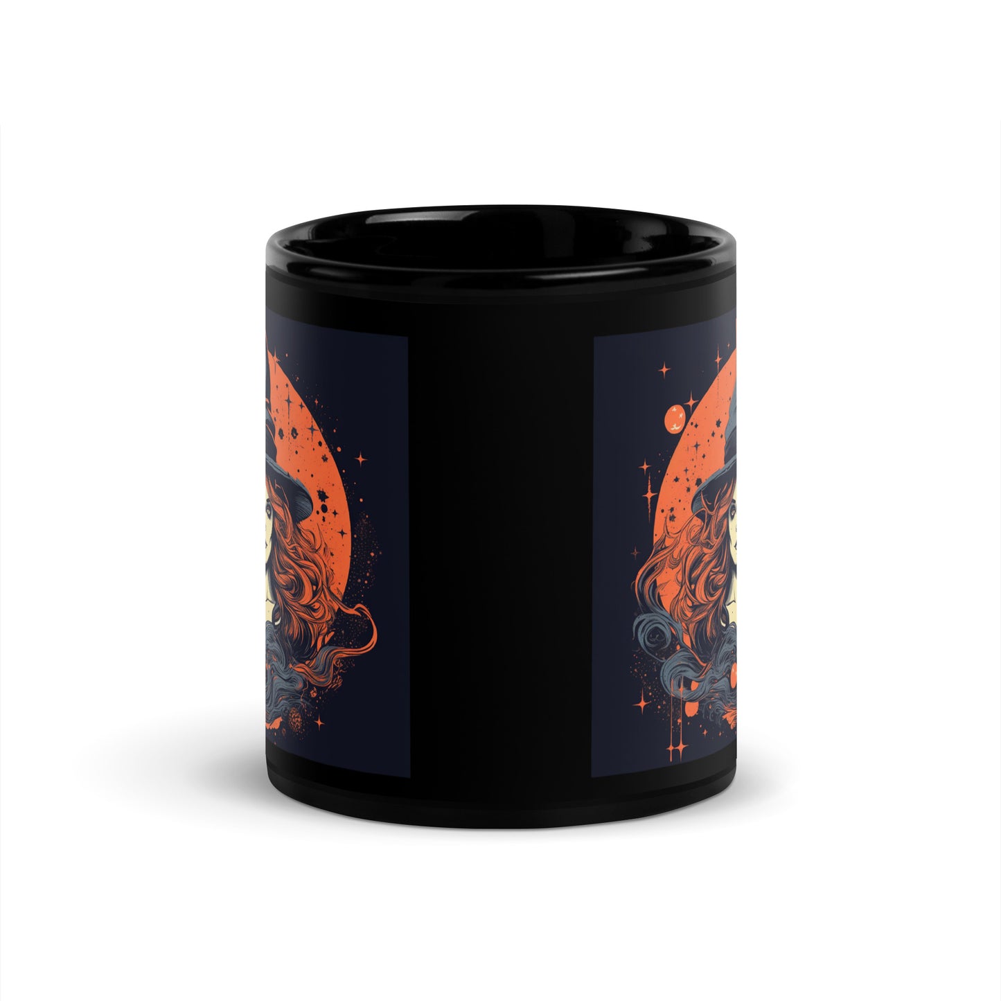 Halloween Witch Red #4 - Black Glossy Mug