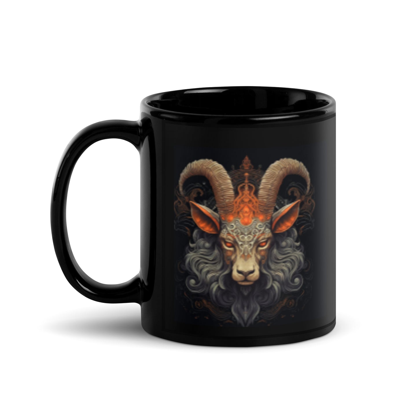 Halloween Goat's Head - Black Glossy Mug