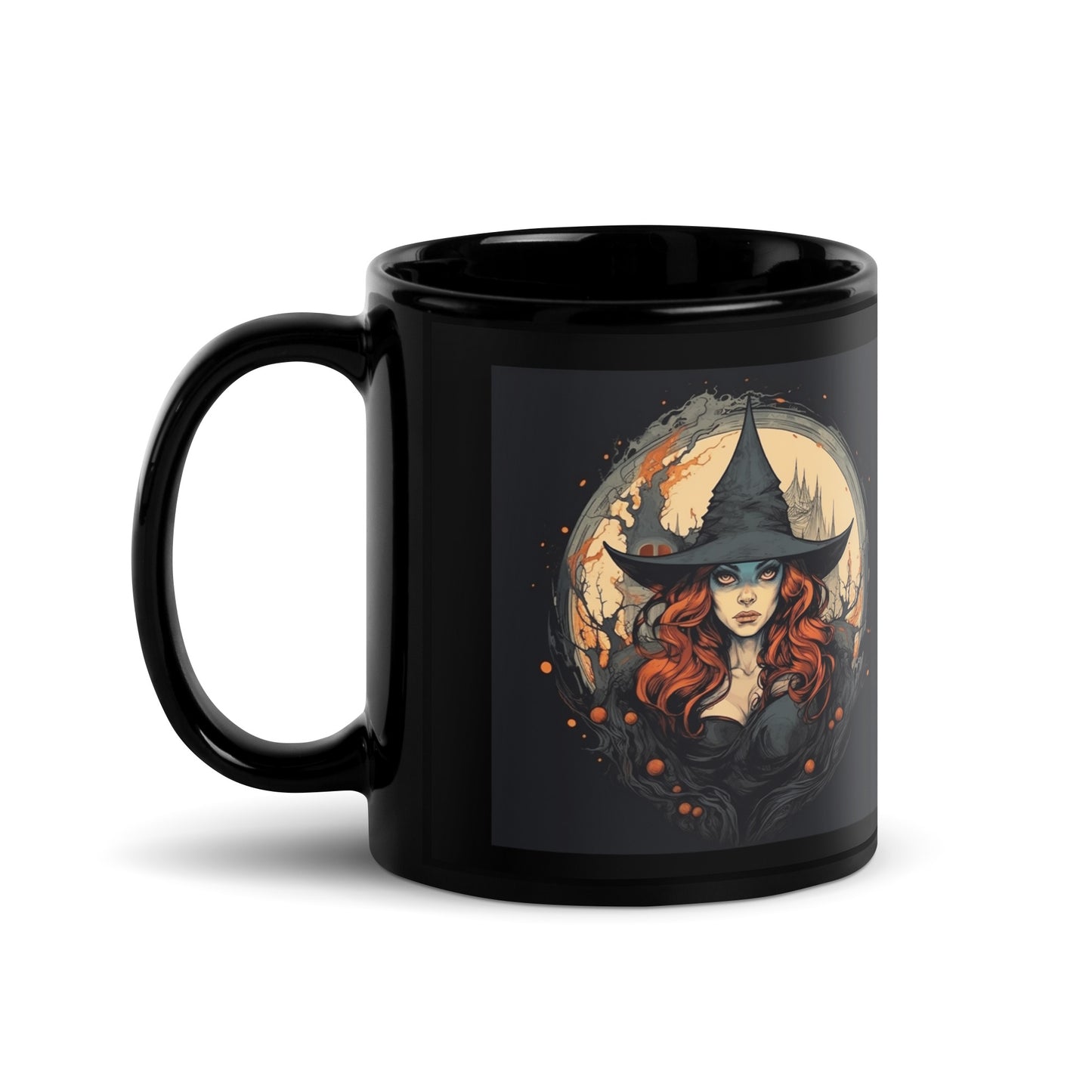 Halloween Witch #2 - Black Glossy Mug