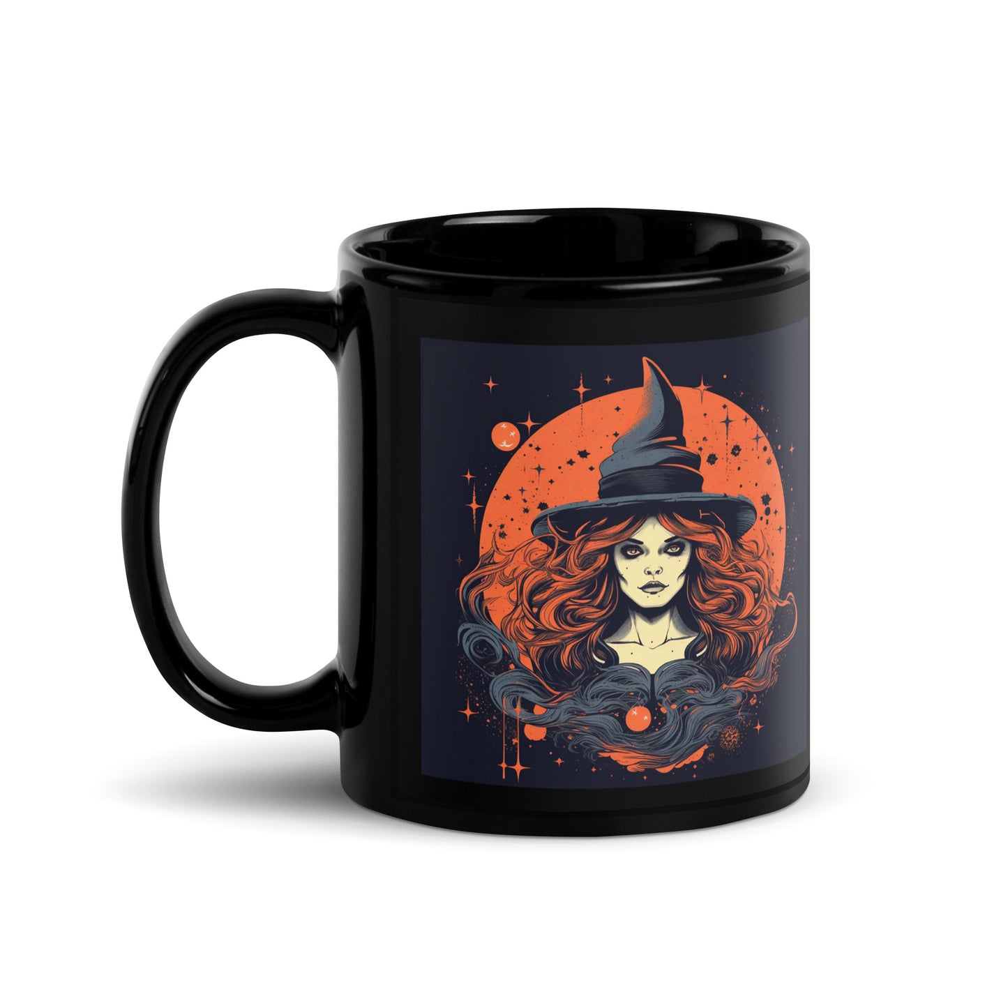 Halloween Witch Red #4 - Black Glossy Mug