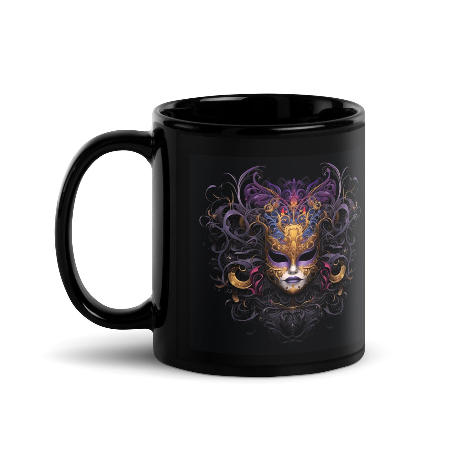 Masquerade #4 - Black Glossy Mug