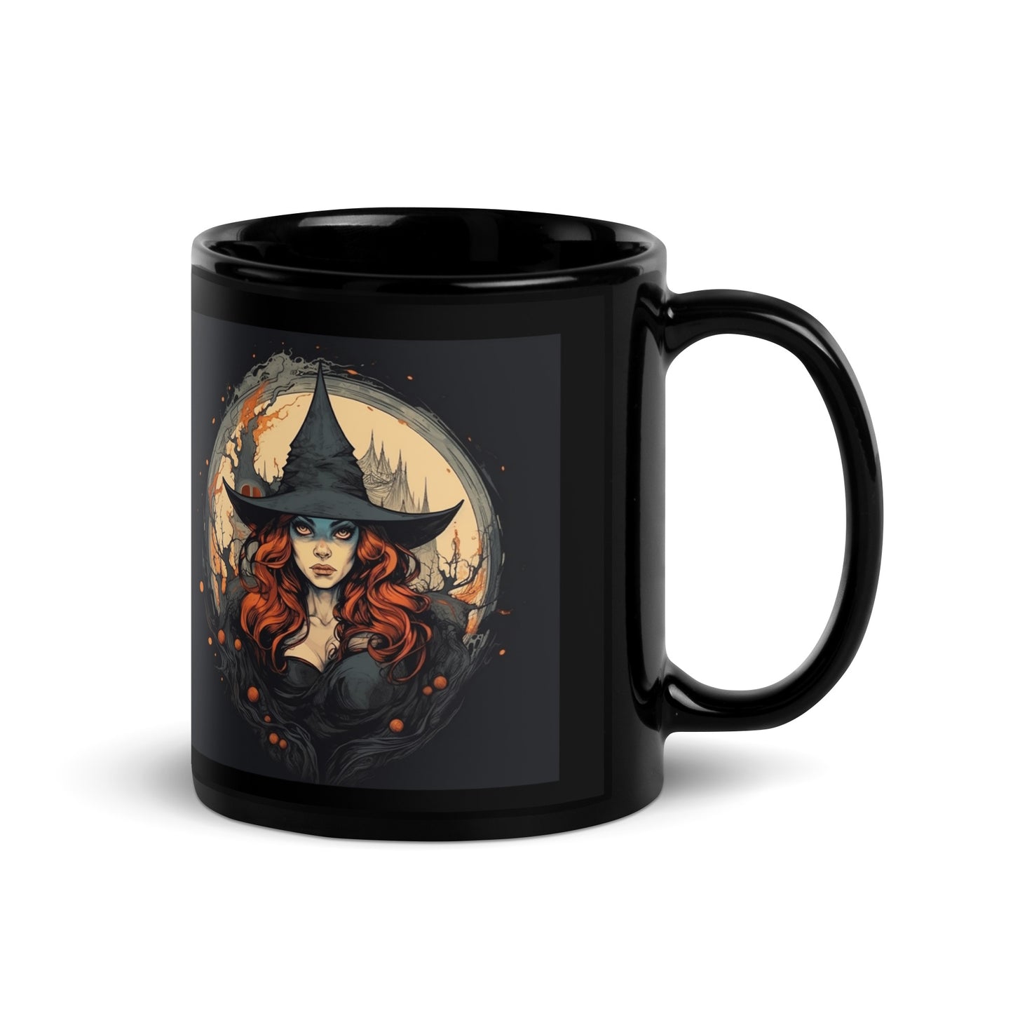 Halloween Witch #2 - Black Glossy Mug