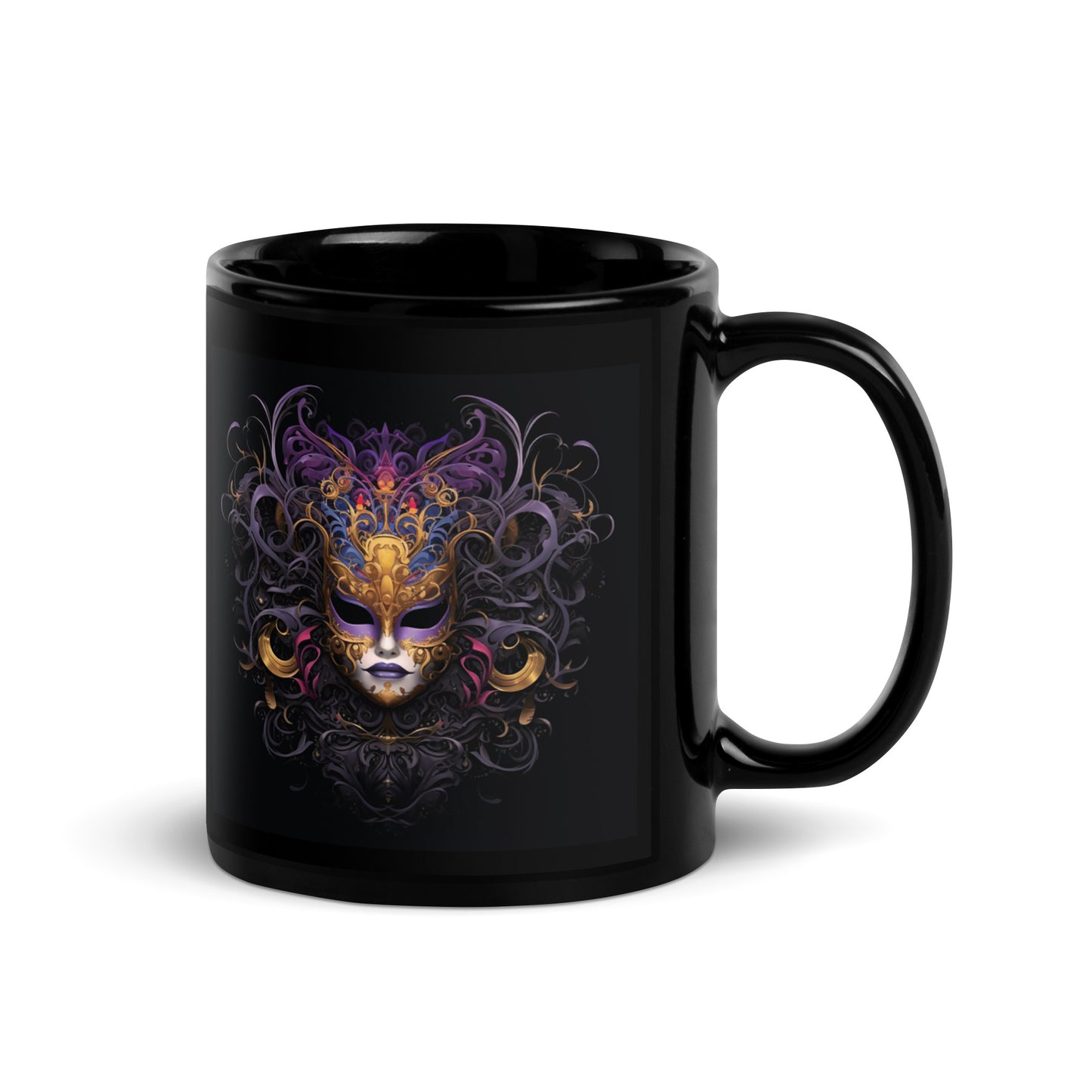 Masquerade #4 - Black Glossy Mug