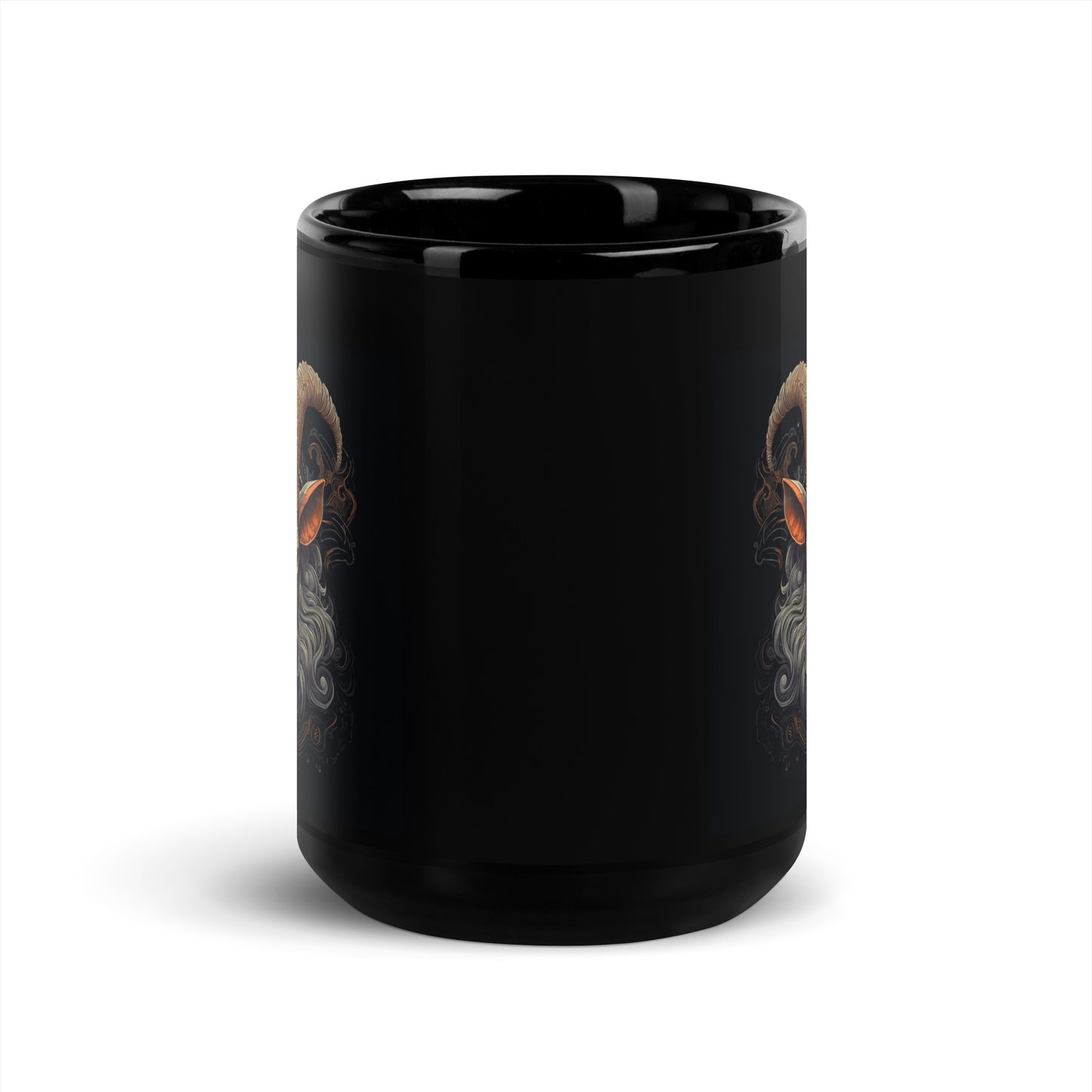 Halloween Goat's Head - Black Glossy Mug