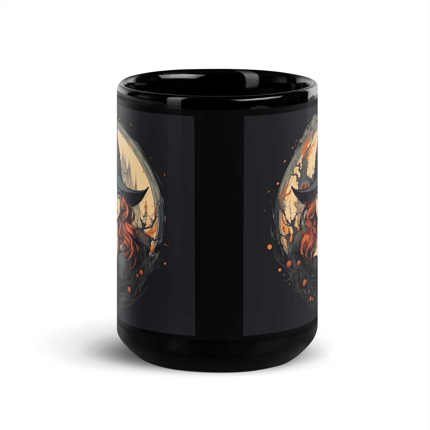 Halloween Witch #2 - Black Glossy Mug