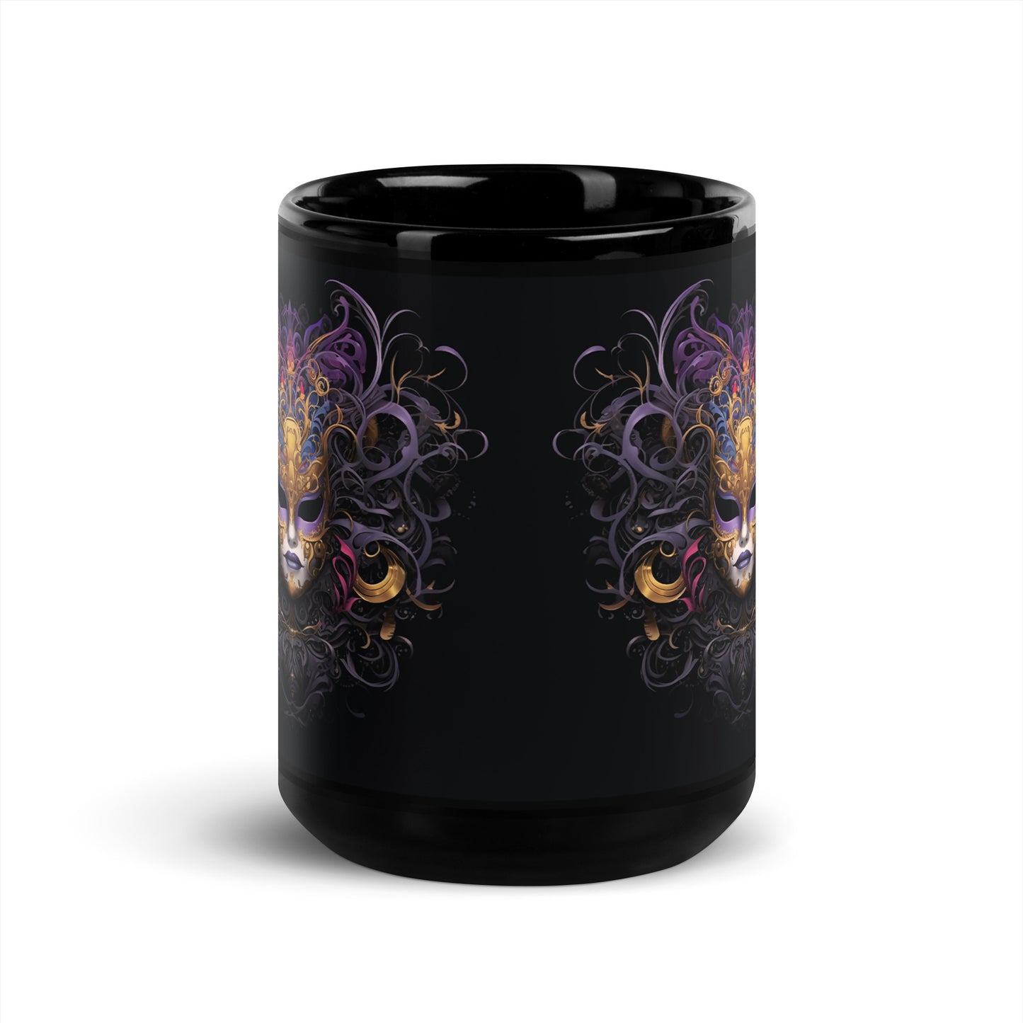 Masquerade #4 - Black Glossy Mug