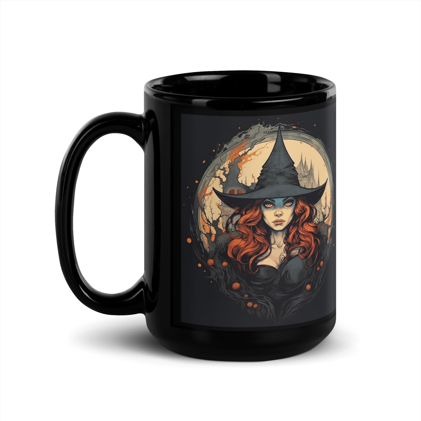 Halloween Witch #2 - Black Glossy Mug