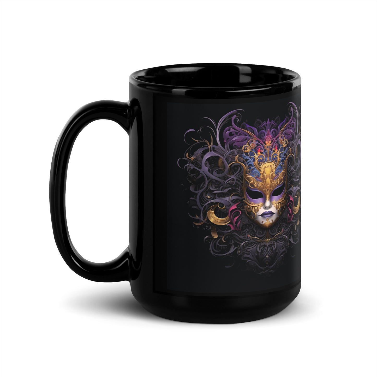 Masquerade #4 - Black Glossy Mug