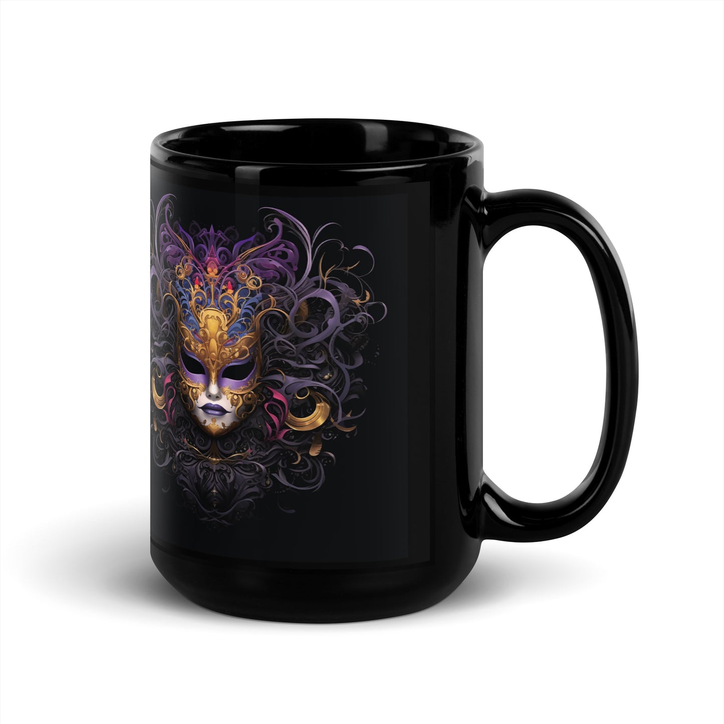 Masquerade #4 - Black Glossy Mug