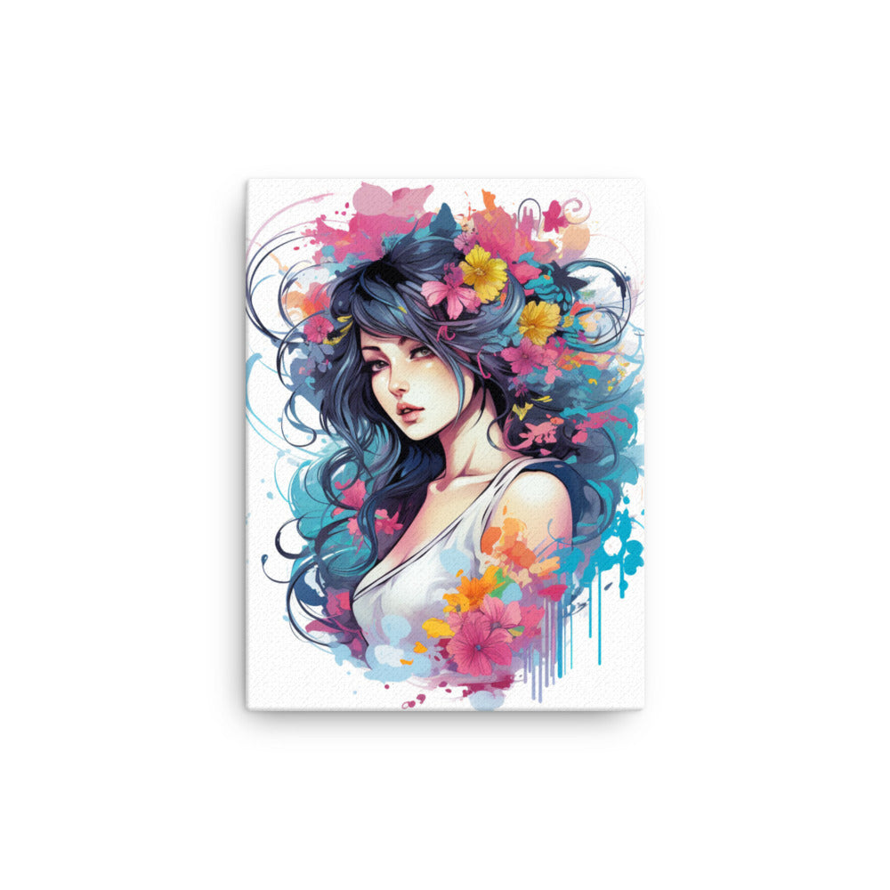 Canvas Titled: “Mystical Beauty” Anime Vintage Influenced, Manga Shirt, Anime Shirt, Anime Lovers Shirt, Graphic Anime Tee, Manga Shirt, Japanese Anime