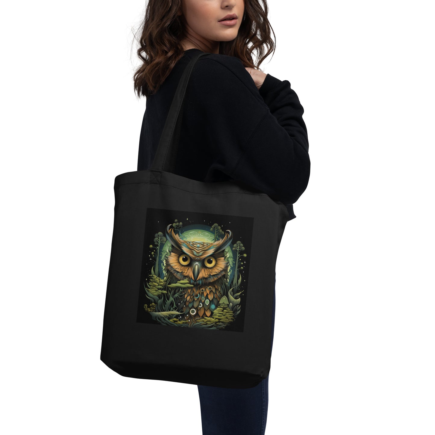 Owl "Forest Green" - Eco Tote Bag