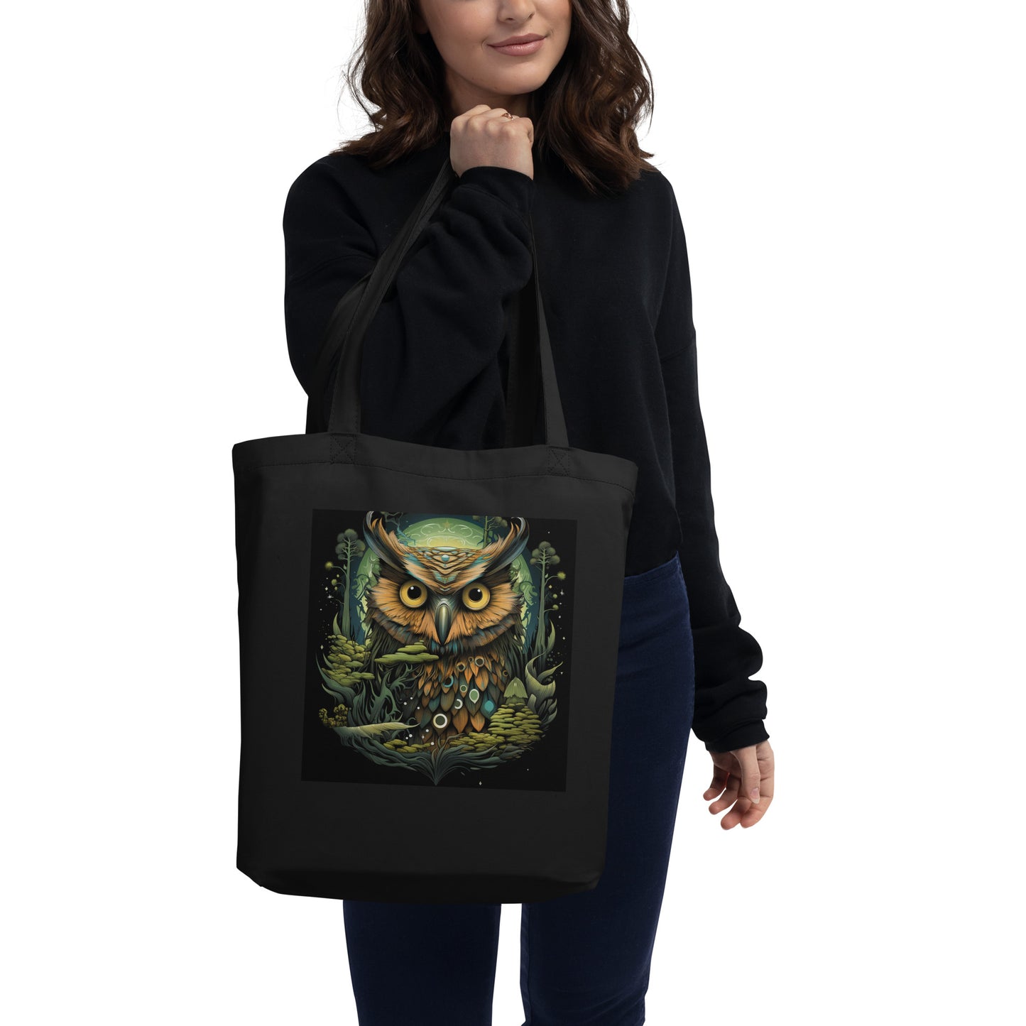 Owl "Forest Green" - Eco Tote Bag