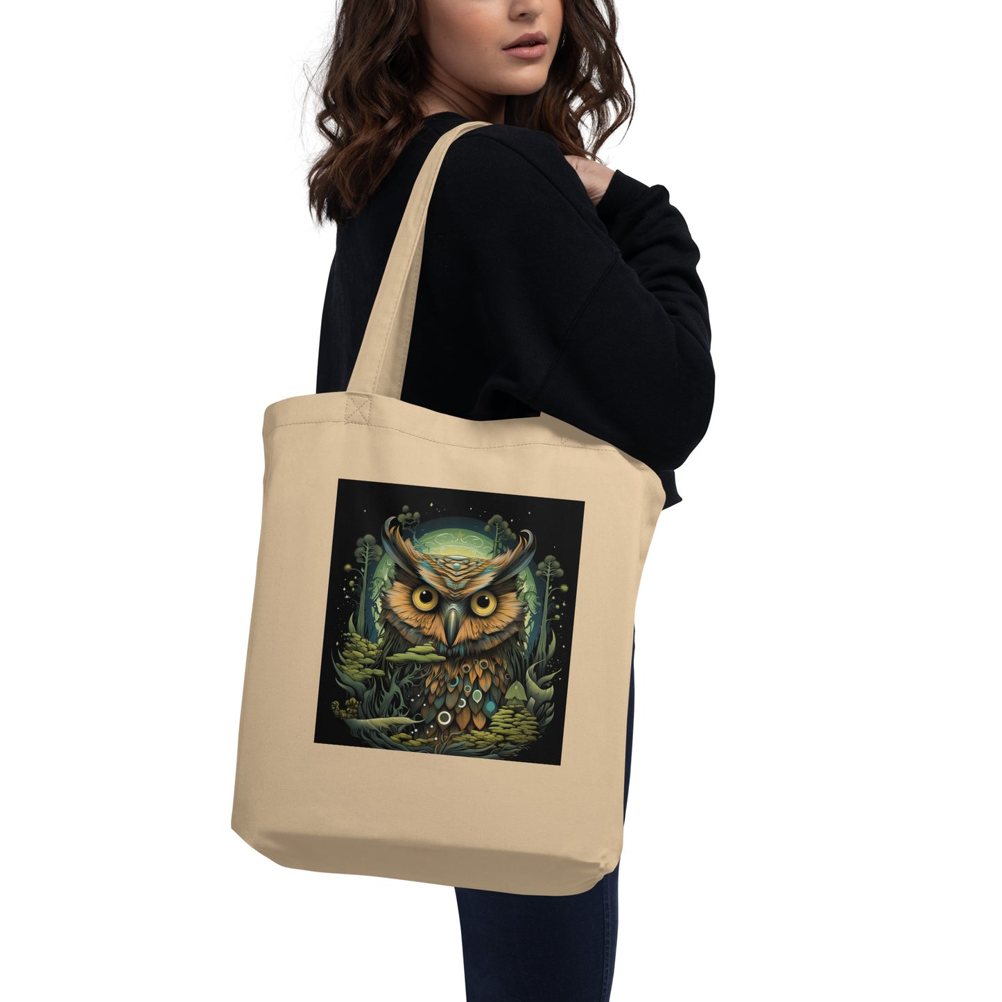 Owl "Forest Green" - Eco Tote Bag