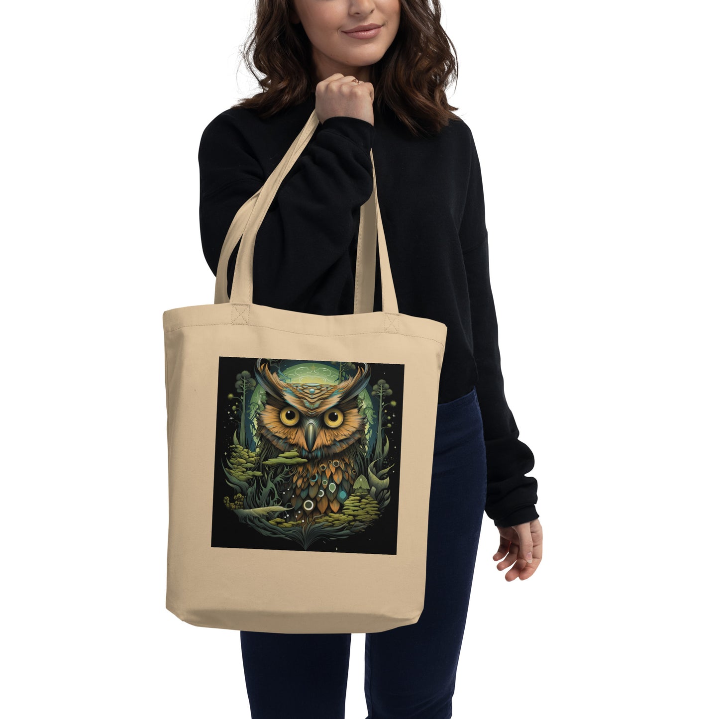 Owl "Forest Green" - Eco Tote Bag