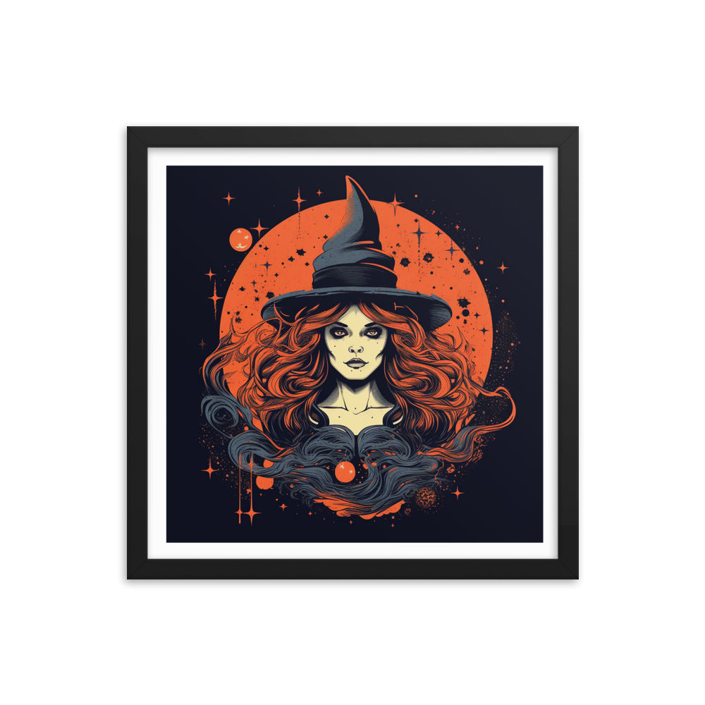 Halloween Red Witch #4 Framed Poster