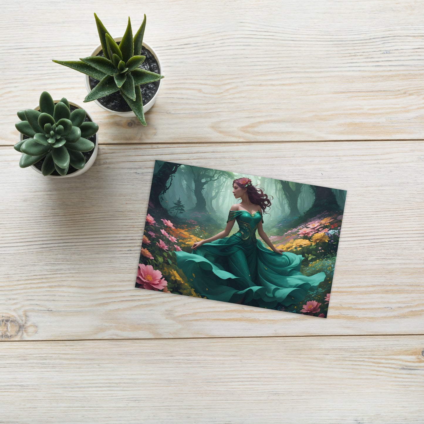 Greeting Card "The Lady in Green"