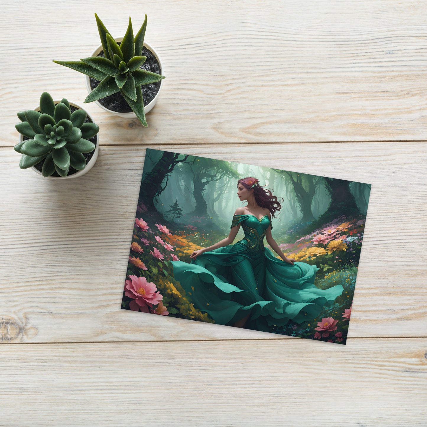 Greeting Card "The Lady in Green"