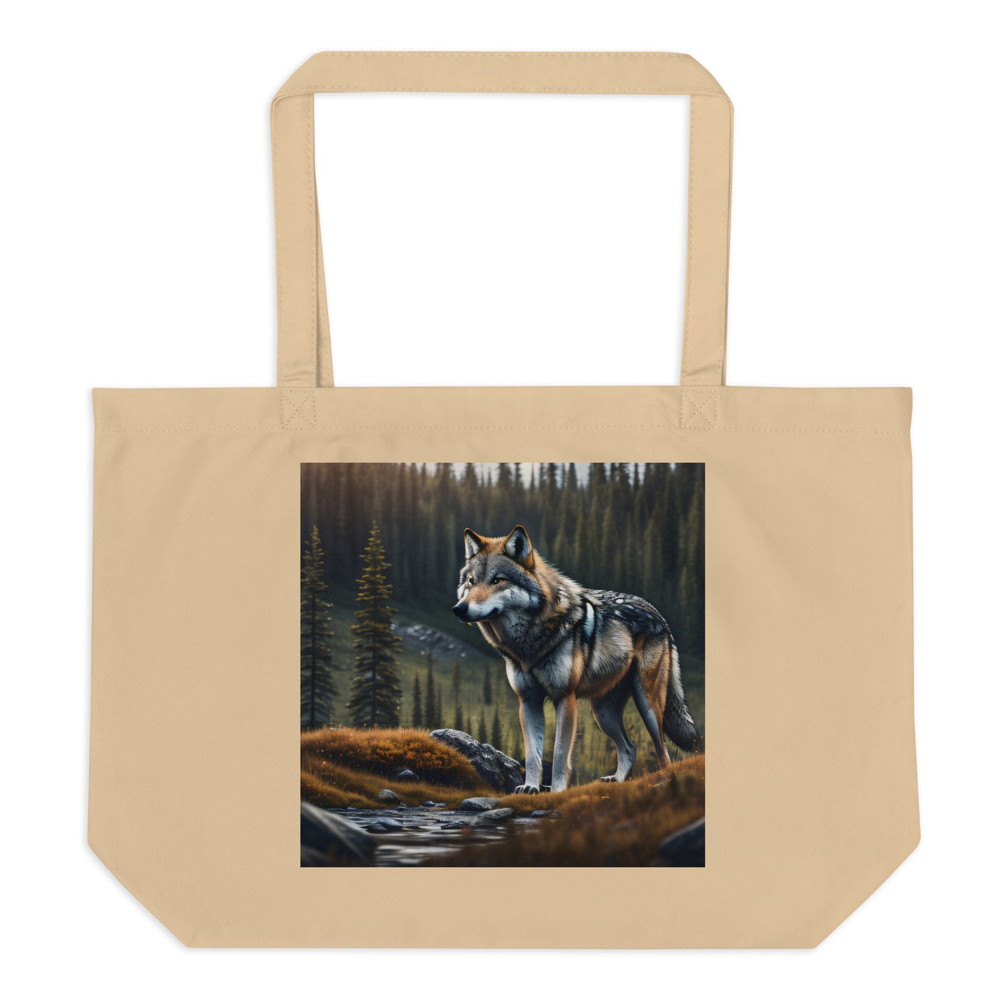 Wilderness Wolf - Large organic tote bag