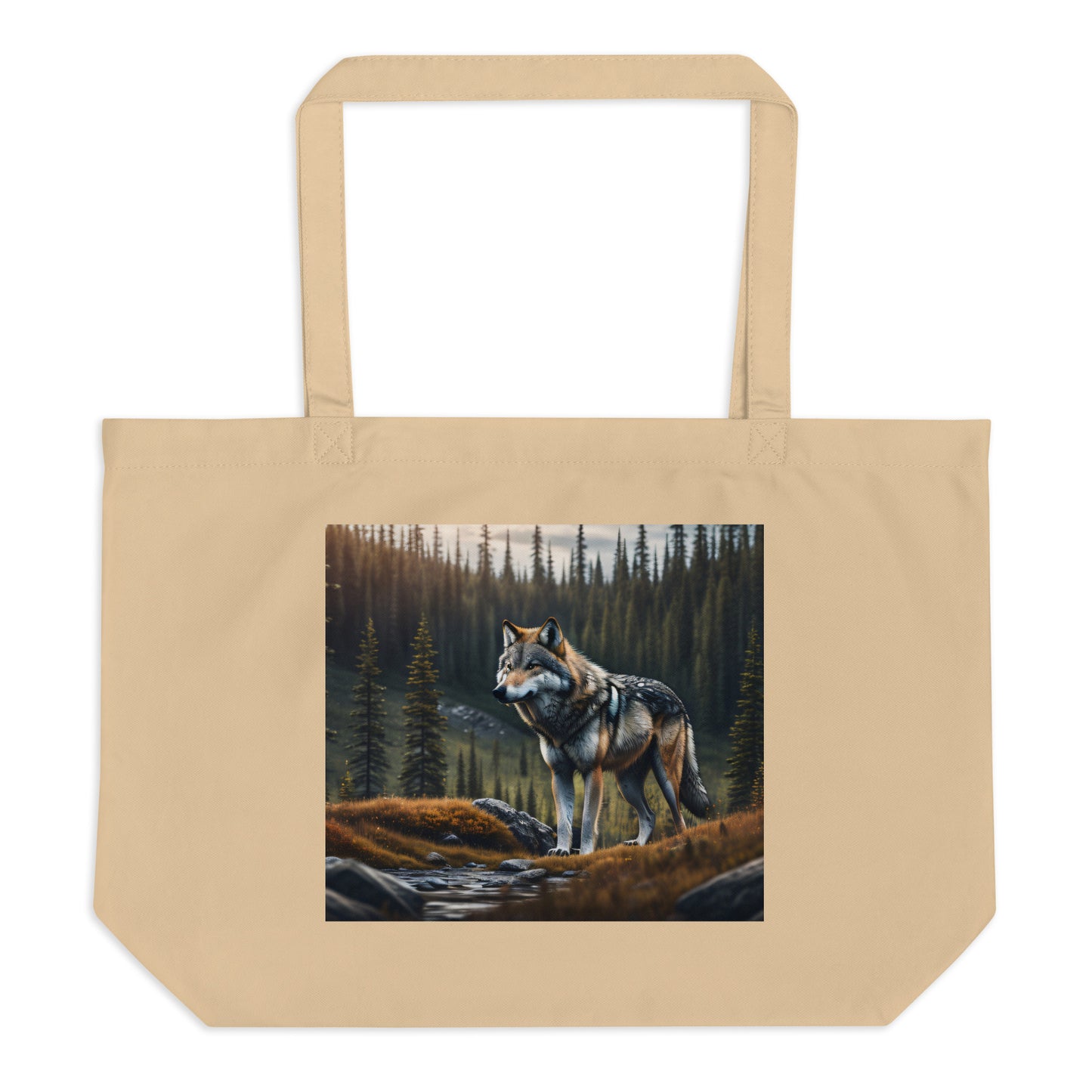 Wilderness Wolf - Large organic tote bag