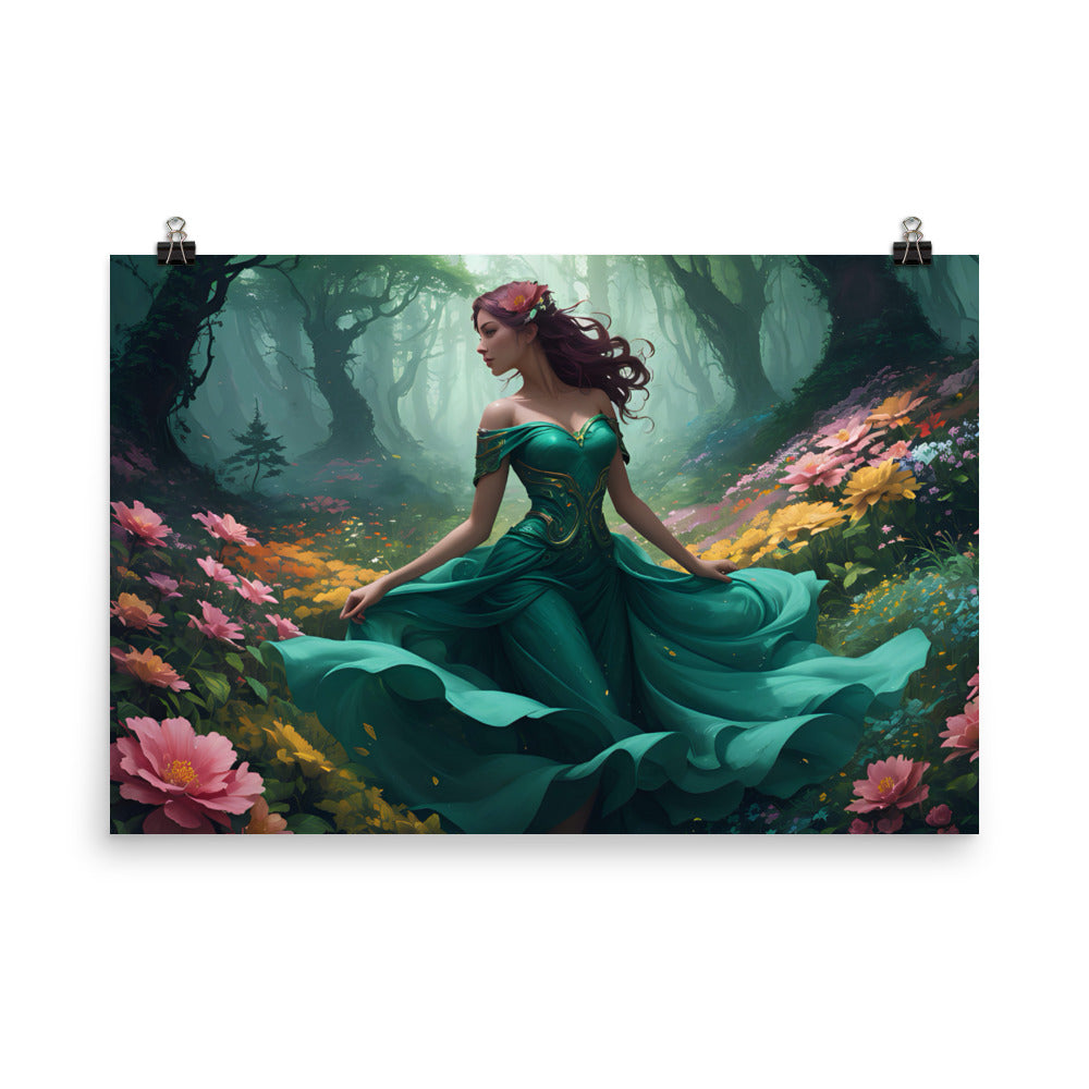 Premium Luster Poster Paper: "The Lady in Green"