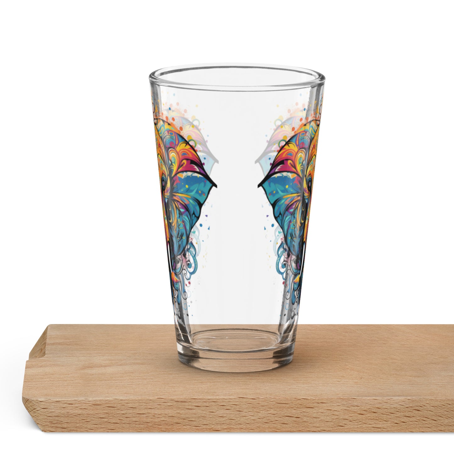 Shaker pint glass "Boho Elephant 02"