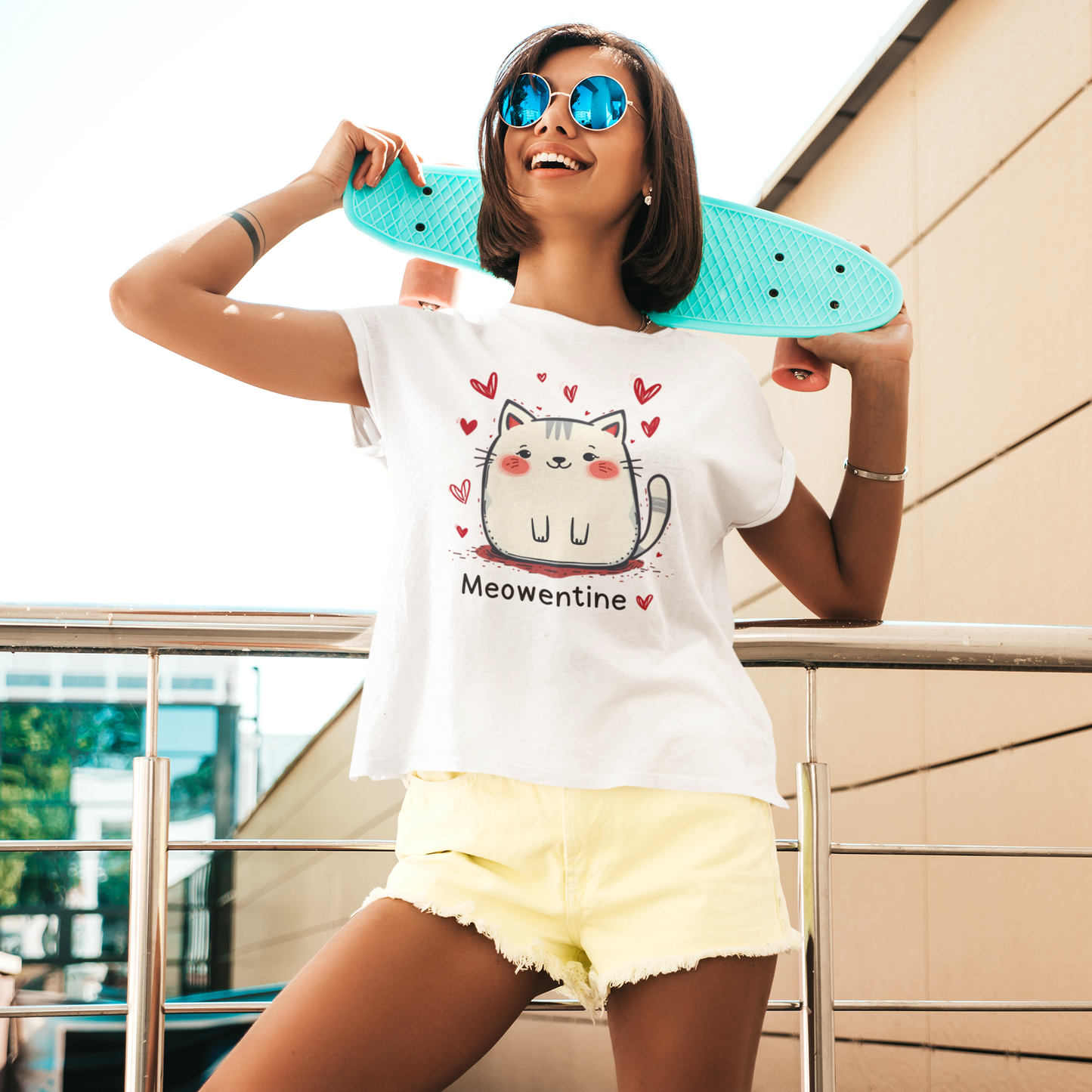 Women’s crop top "Meowentine"