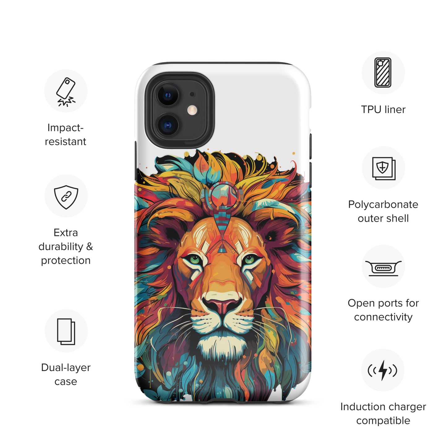 Tough Case for iPhone® Boho Lion