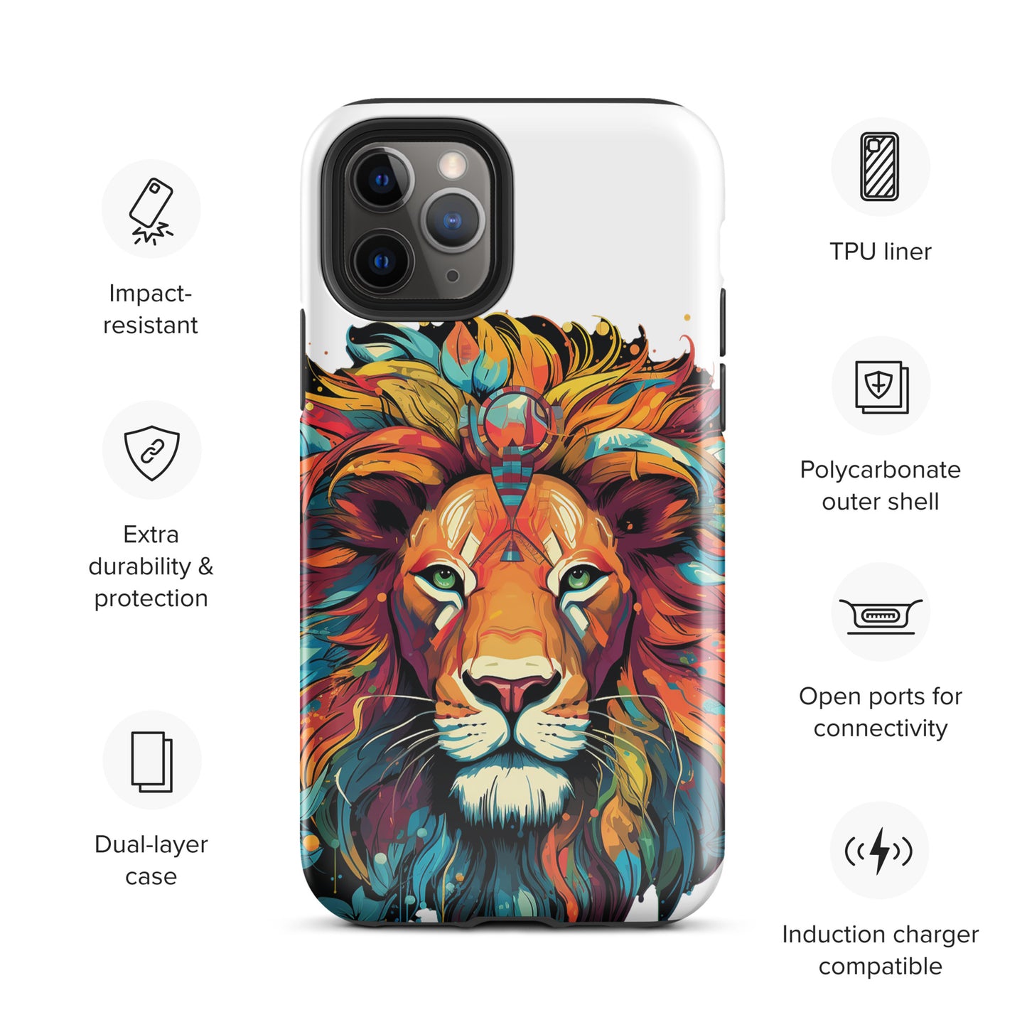 Tough Case for iPhone® Boho Lion