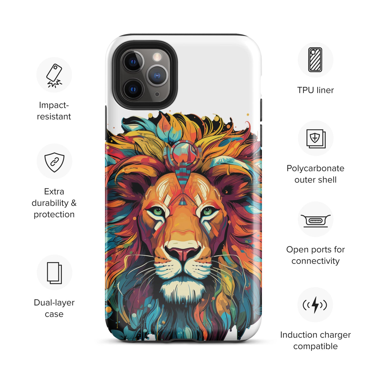 Tough Case for iPhone® Boho Lion