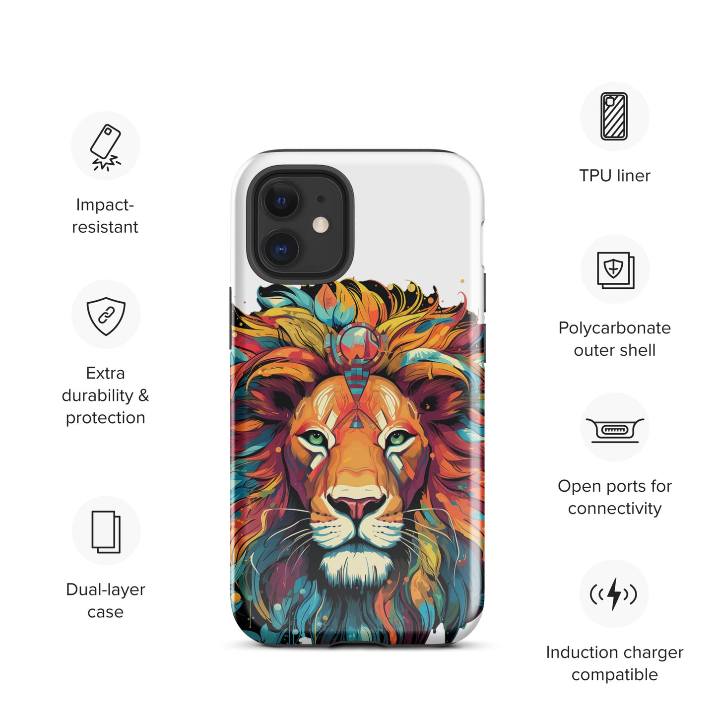 Tough Case for iPhone® Boho Lion