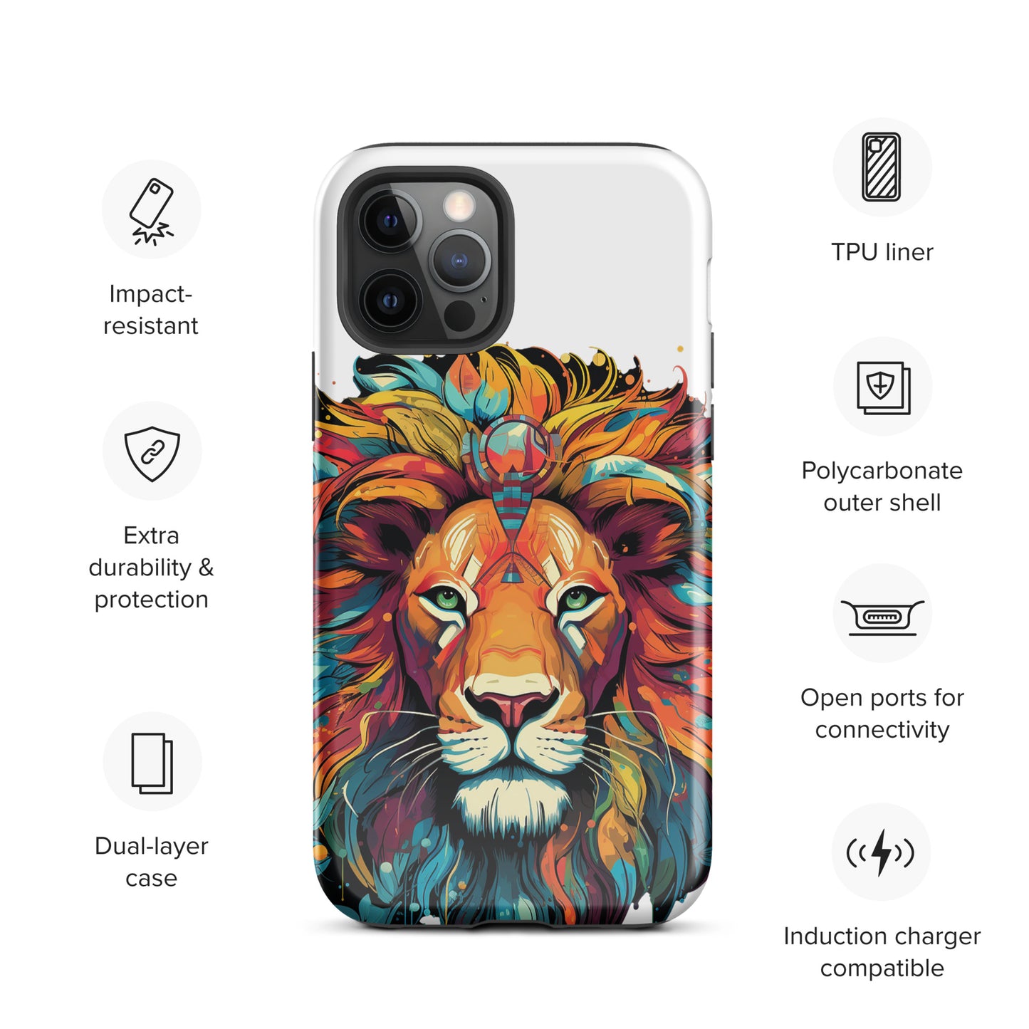 Tough Case for iPhone® Boho Lion