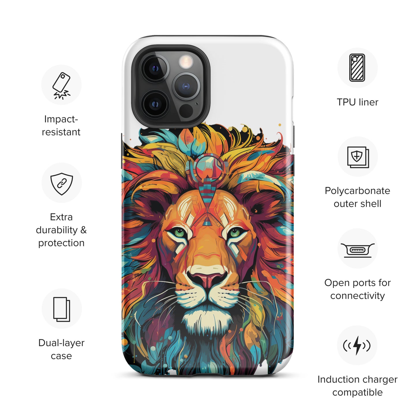 Tough Case for iPhone® Boho Lion