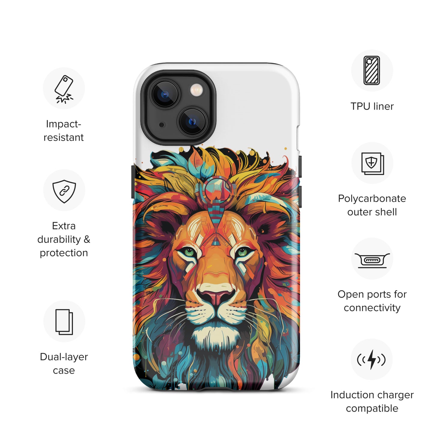 Tough Case for iPhone® Boho Lion