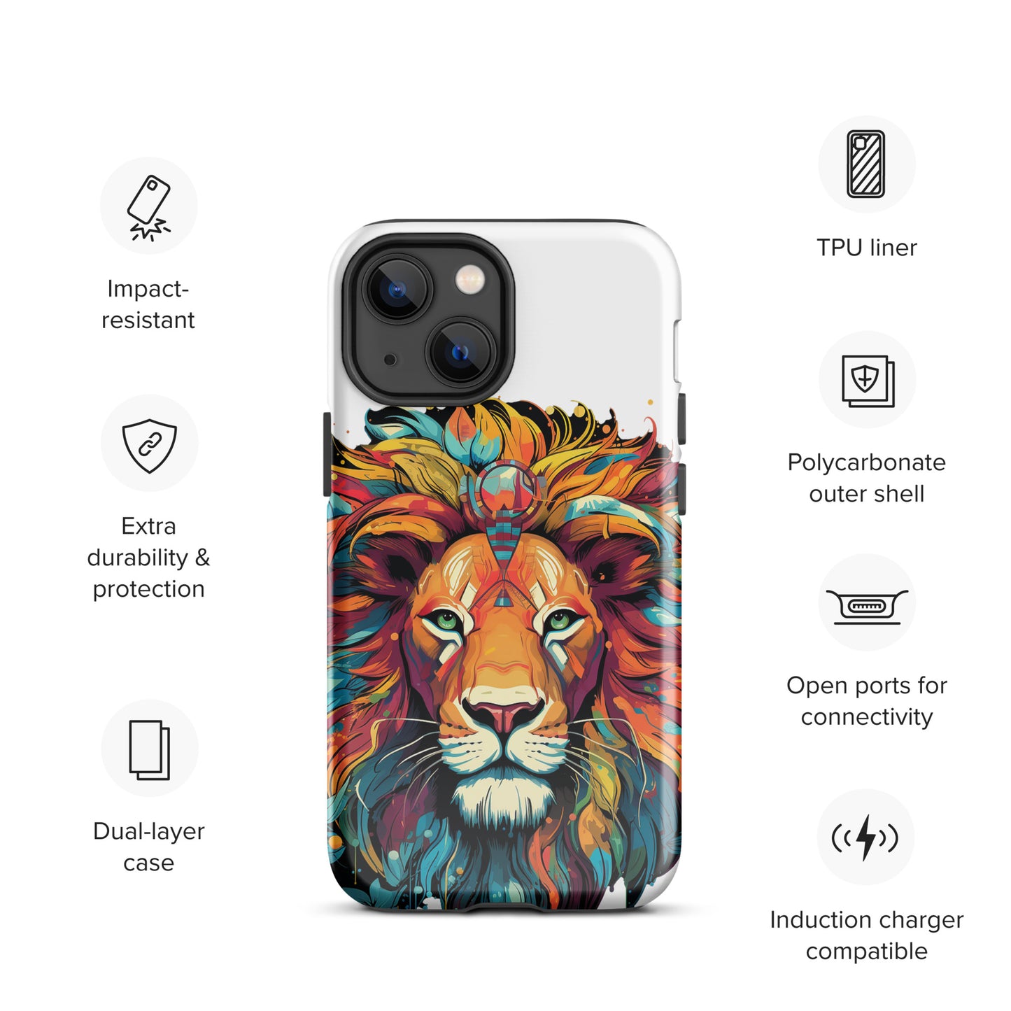 Tough Case for iPhone® Boho Lion