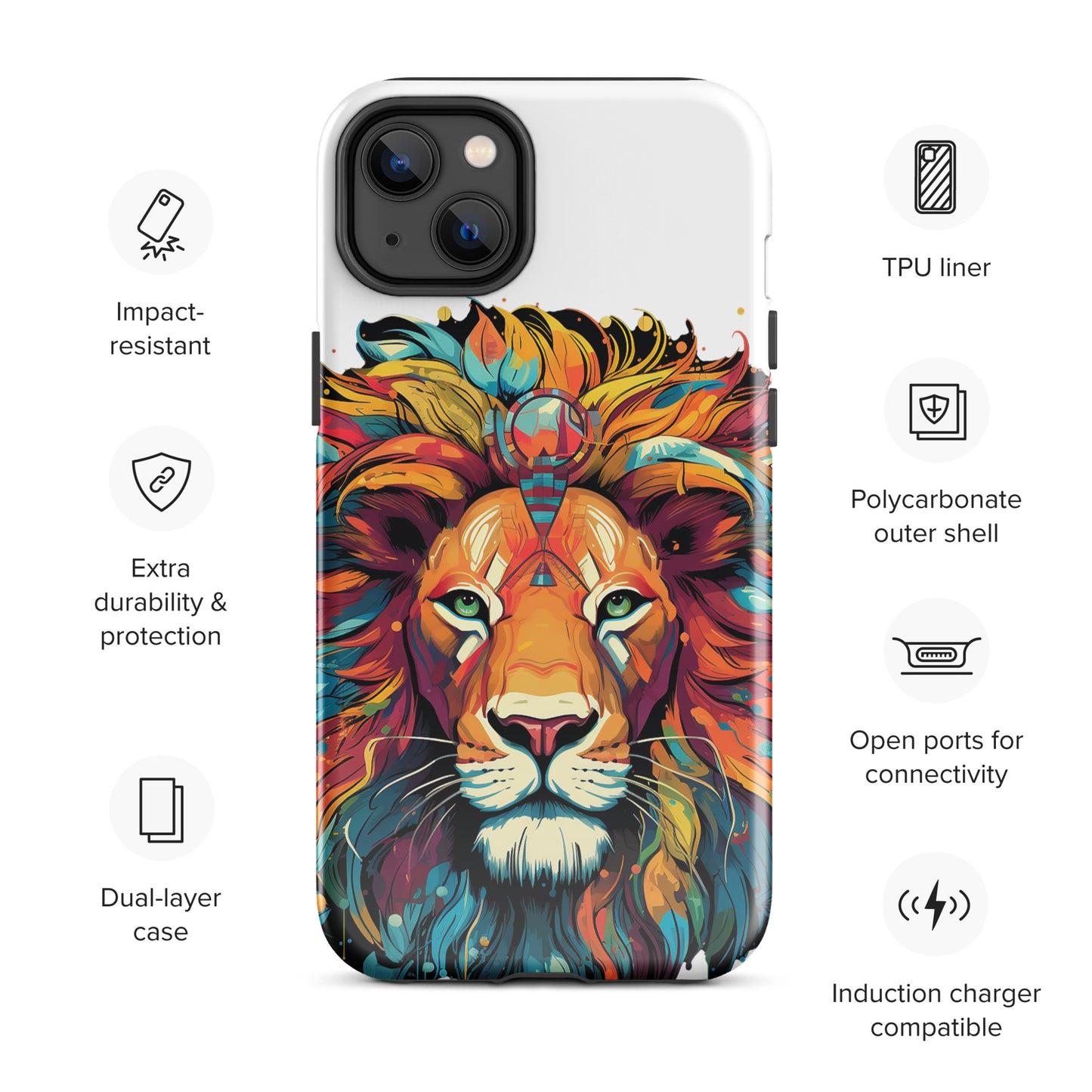 Tough Case for iPhone® Boho Lion