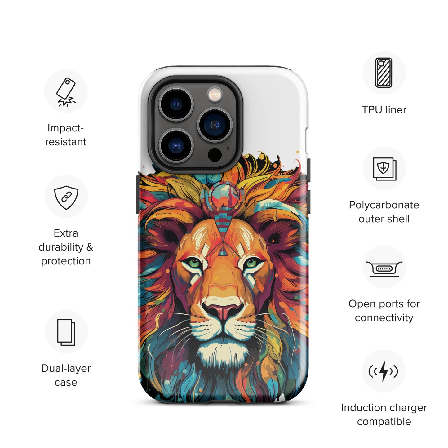 Tough Case for iPhone® Boho Lion